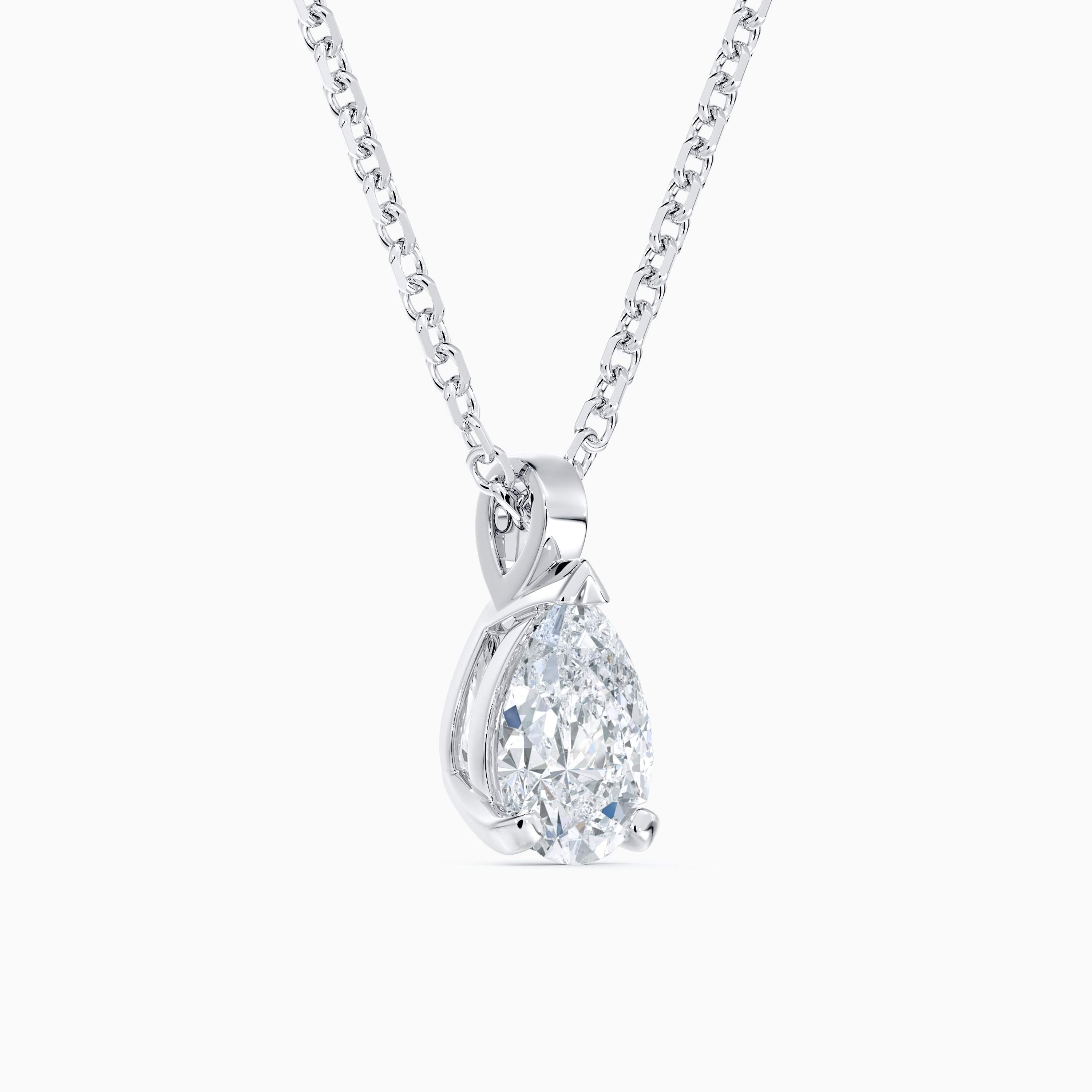 DB Classic Pear-cut Pendant in Platinum DB Classic Pear-cut Pendant in Platinum, image 3
