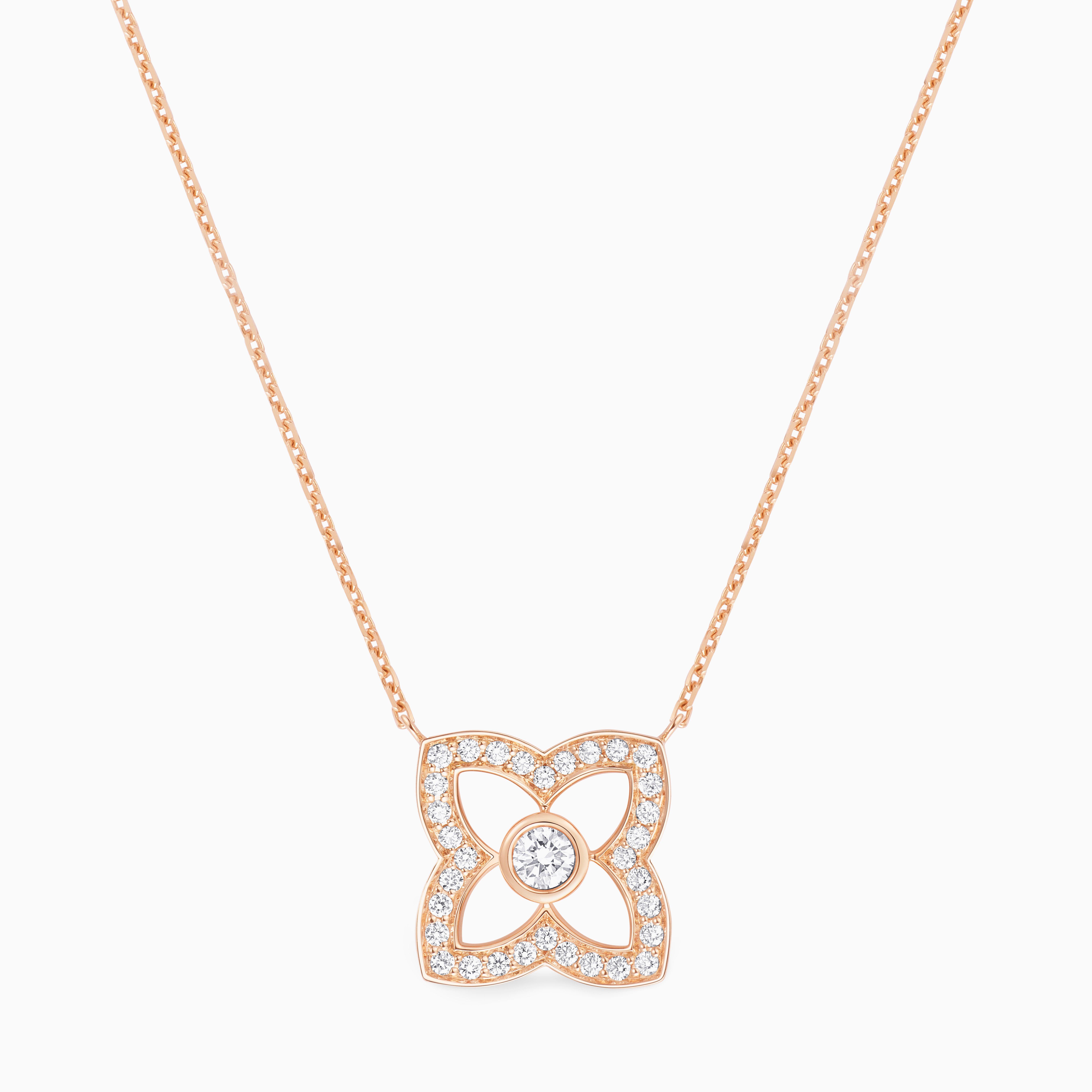 Lotus by DE BEERS rose gold diamond pendant, image 1