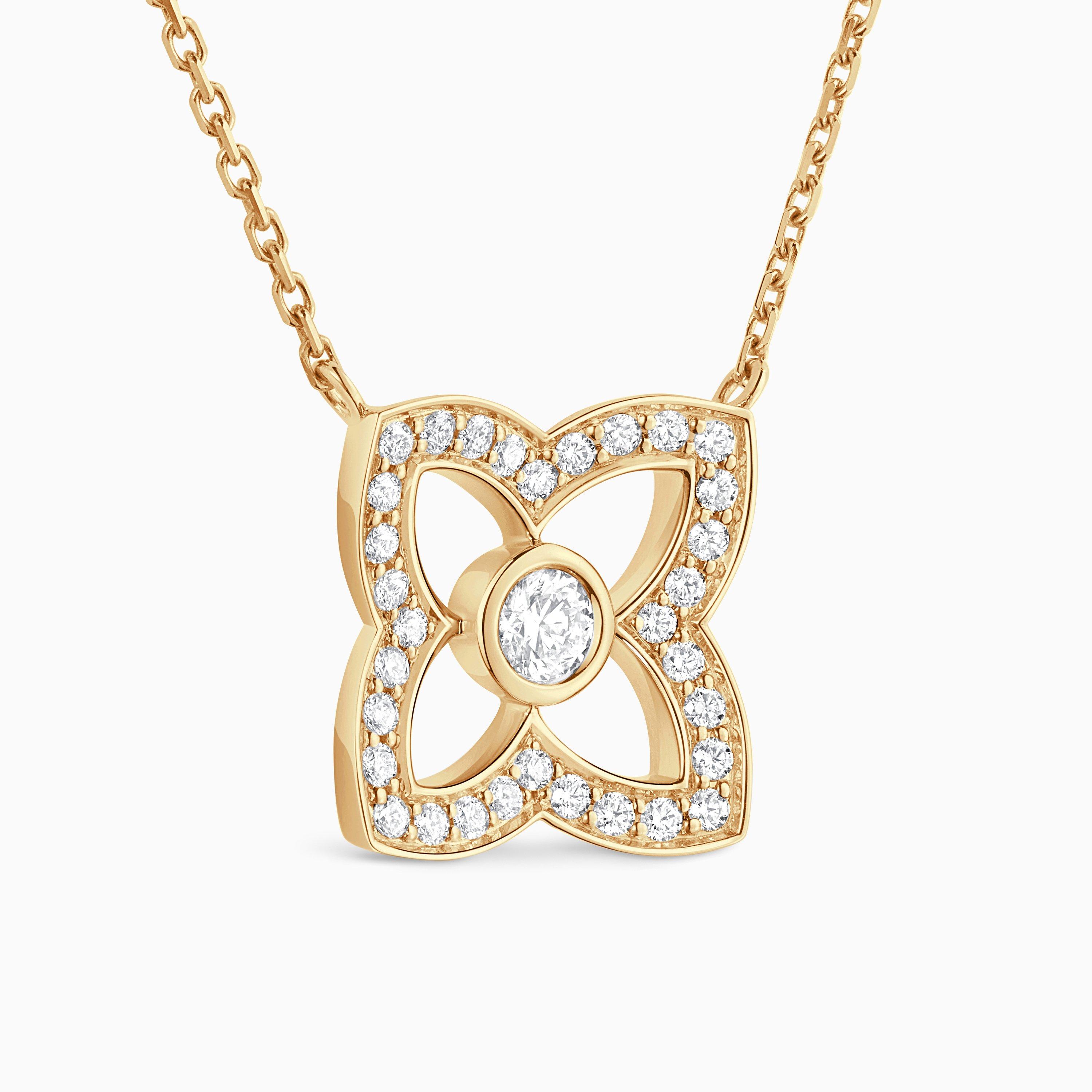 Lotus by DE BEERS yellow gold diamond pendant, image 2