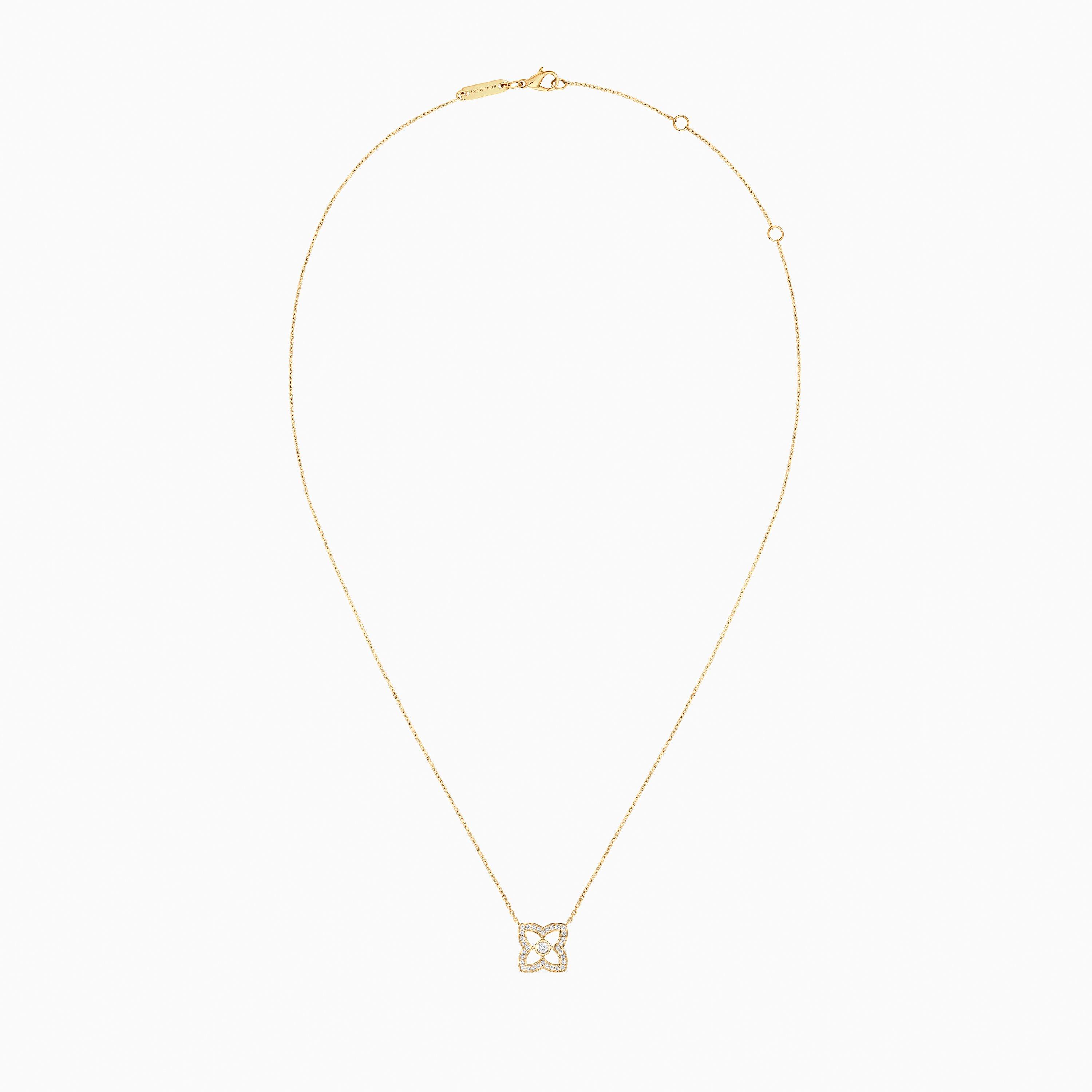 Lotus by DE BEERS 莲花白金钻石项链 (小号款), image 3