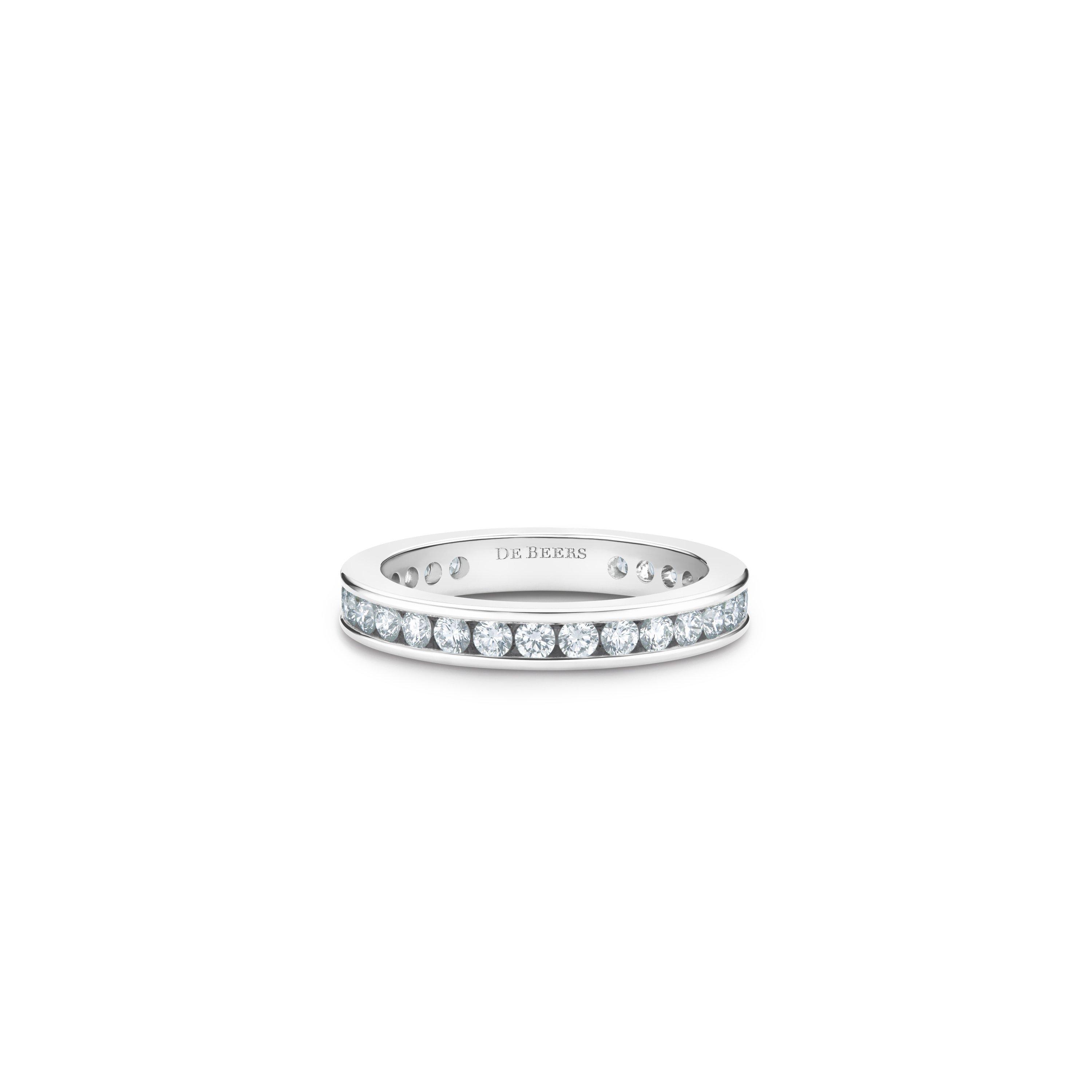 Debeers Channel-set Eternity Band In White