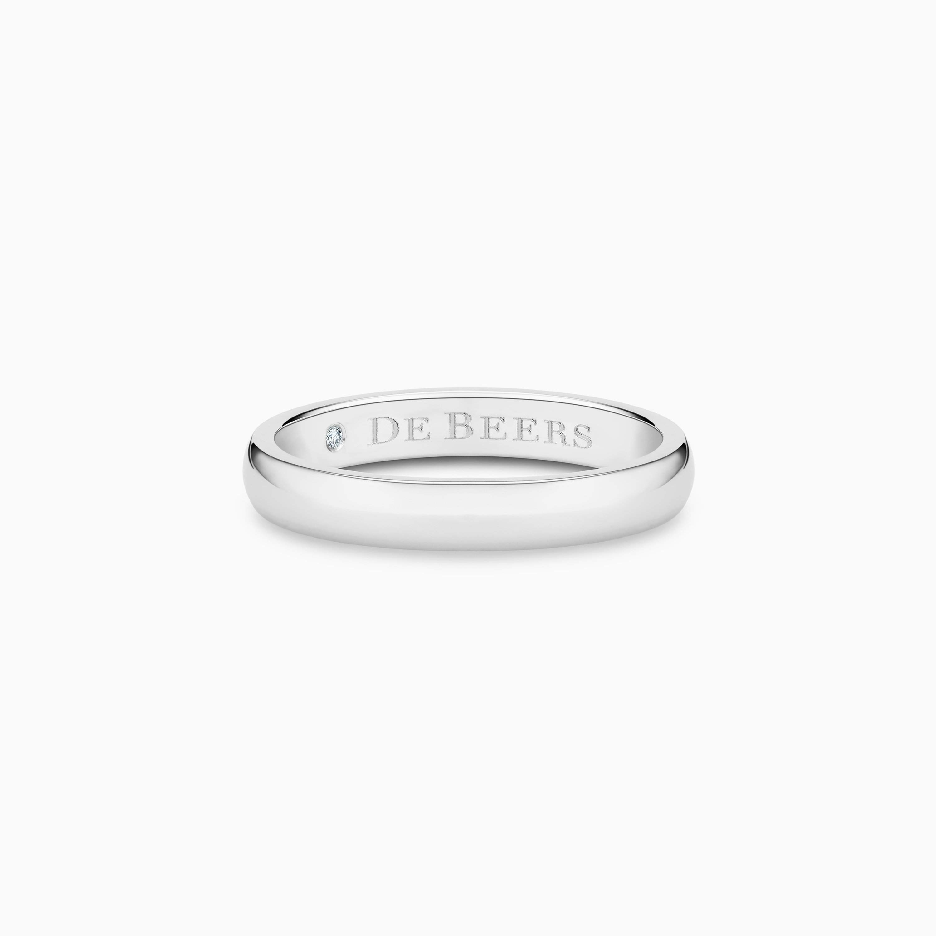 Wide Court band in platinum Wide Court band in platinum, image 1