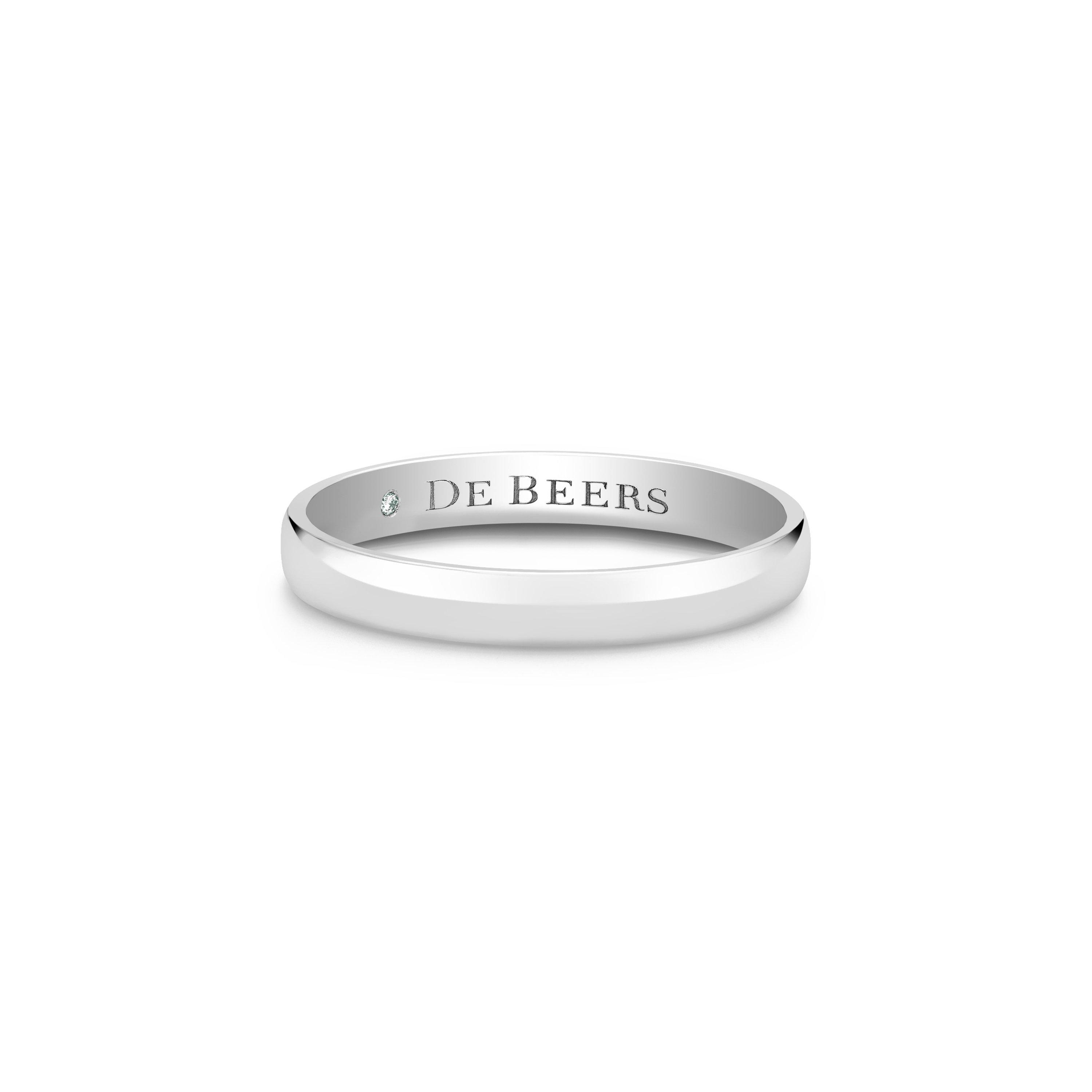 Debeers Wide Court Band In Metallic