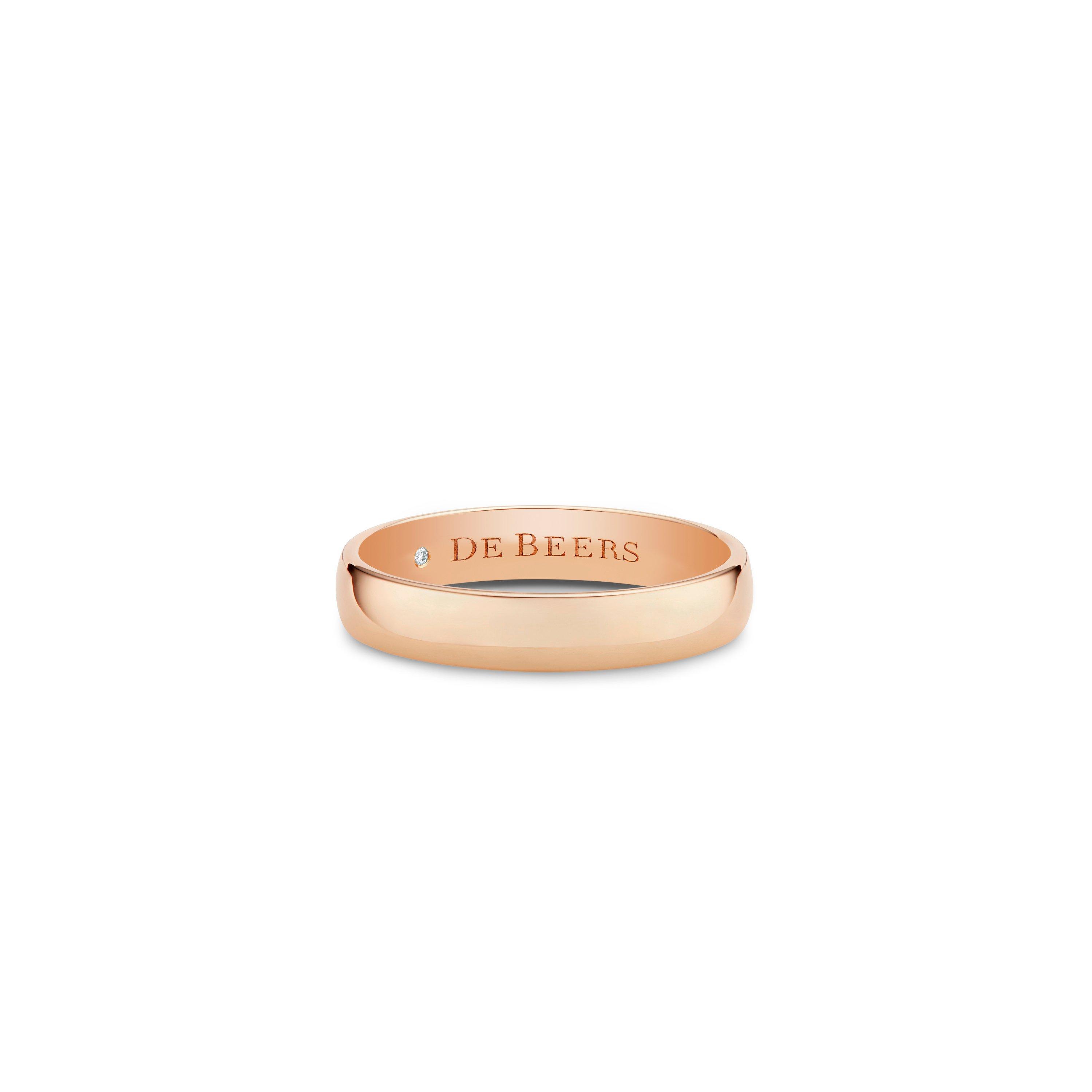 Wide Court band in rose gold, image 1