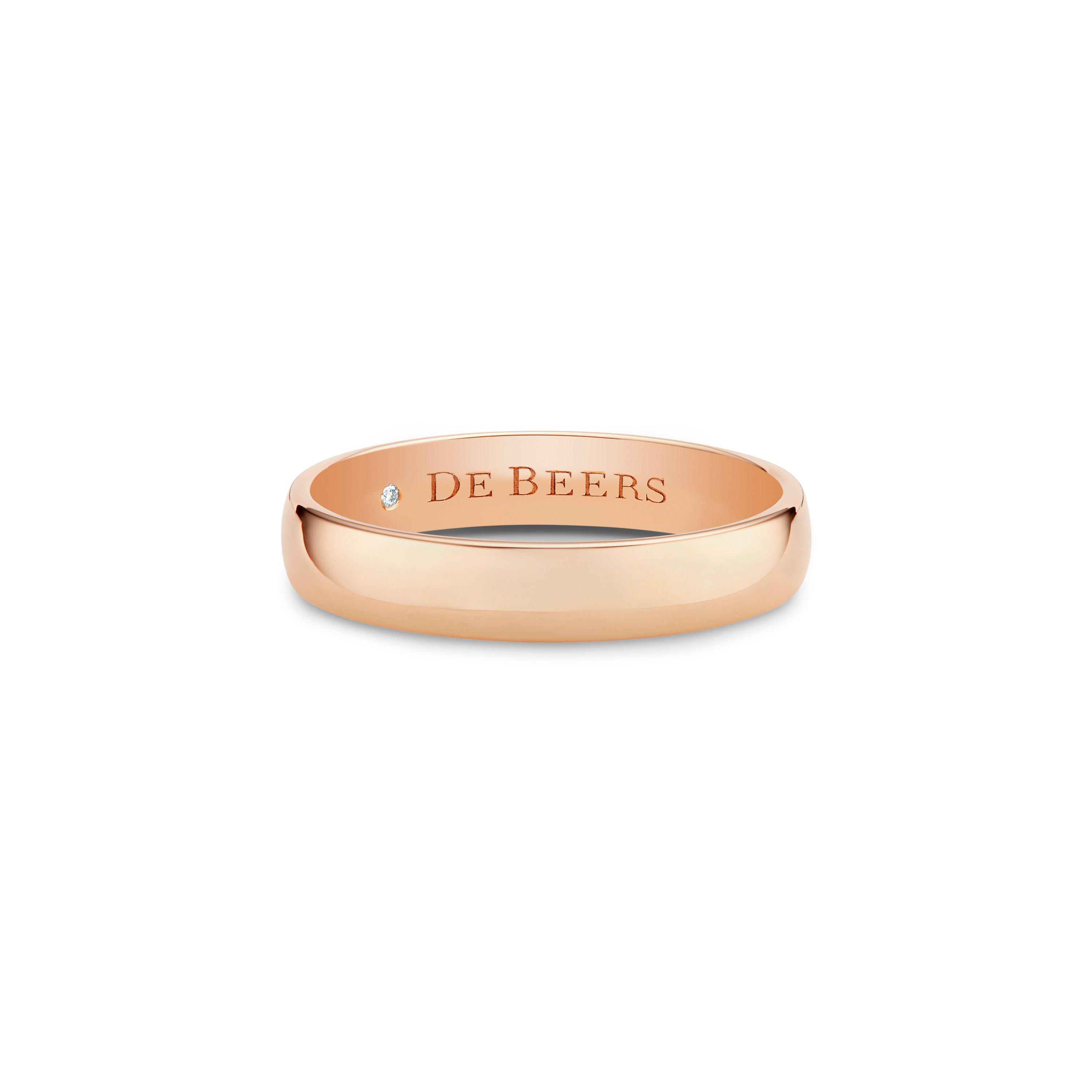 Wide Court band in rose gold, image 1