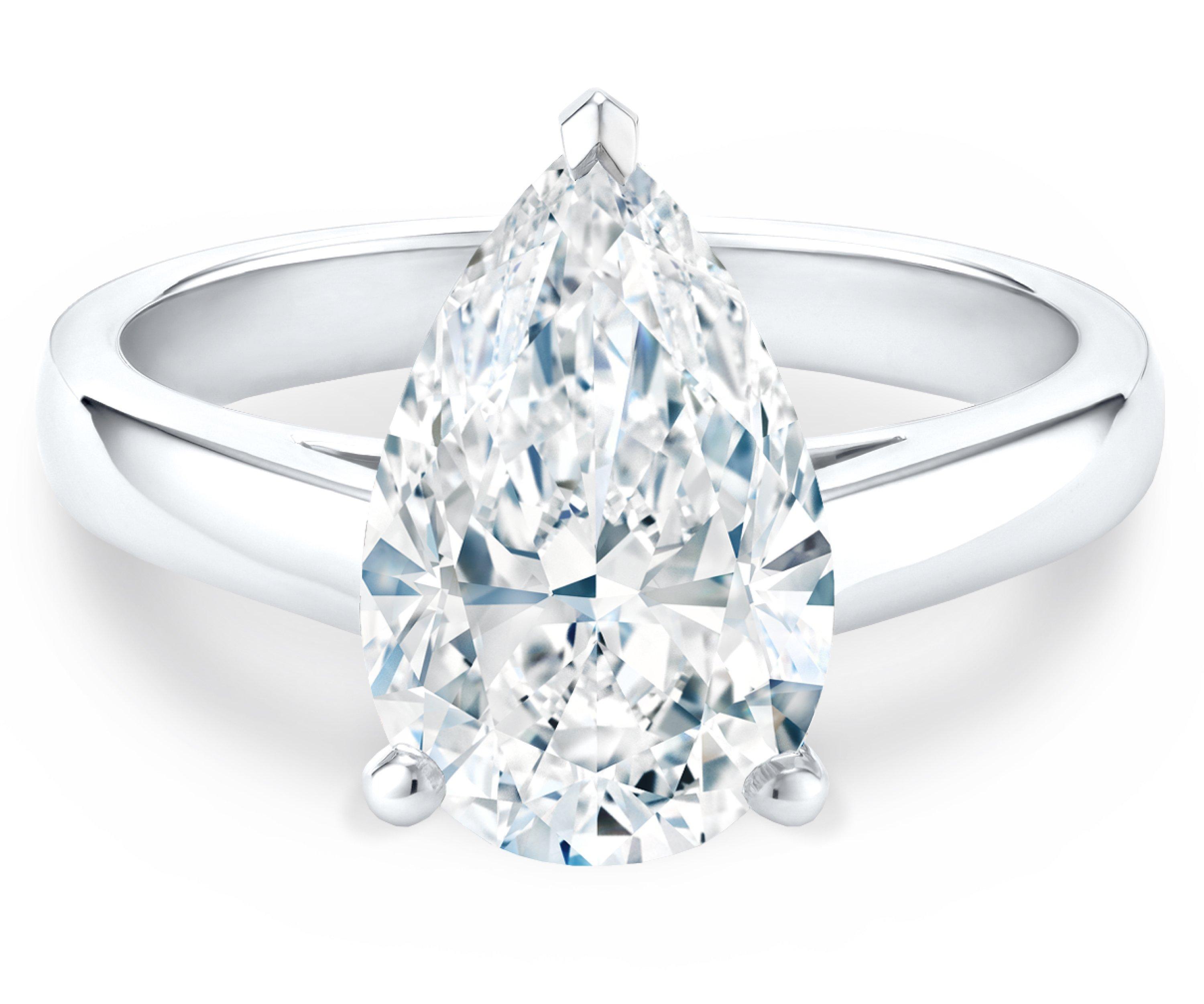 DB Classic pear-shaped diamond ring, image 1
