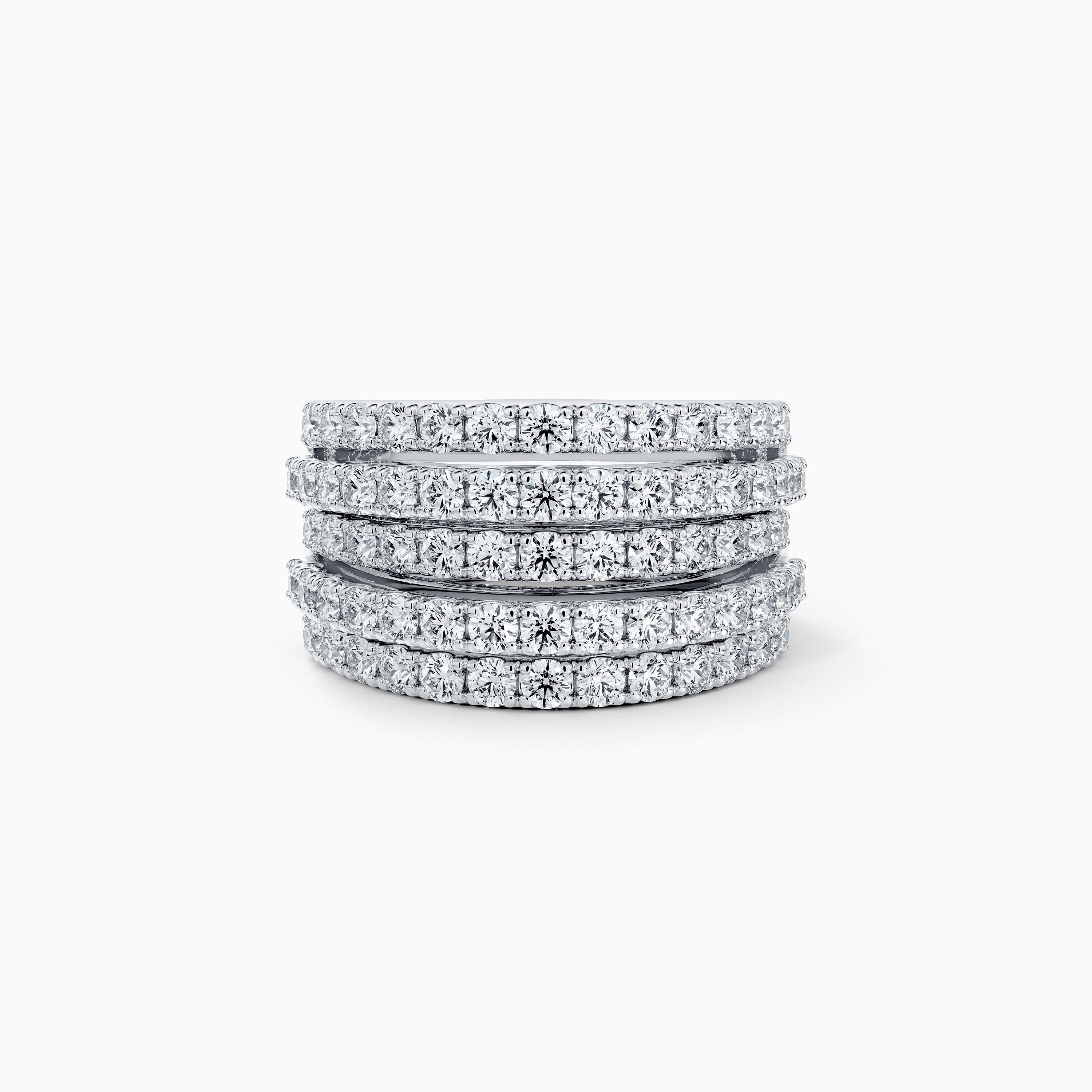 DB Classic Five Line Band in White Gold, image 1