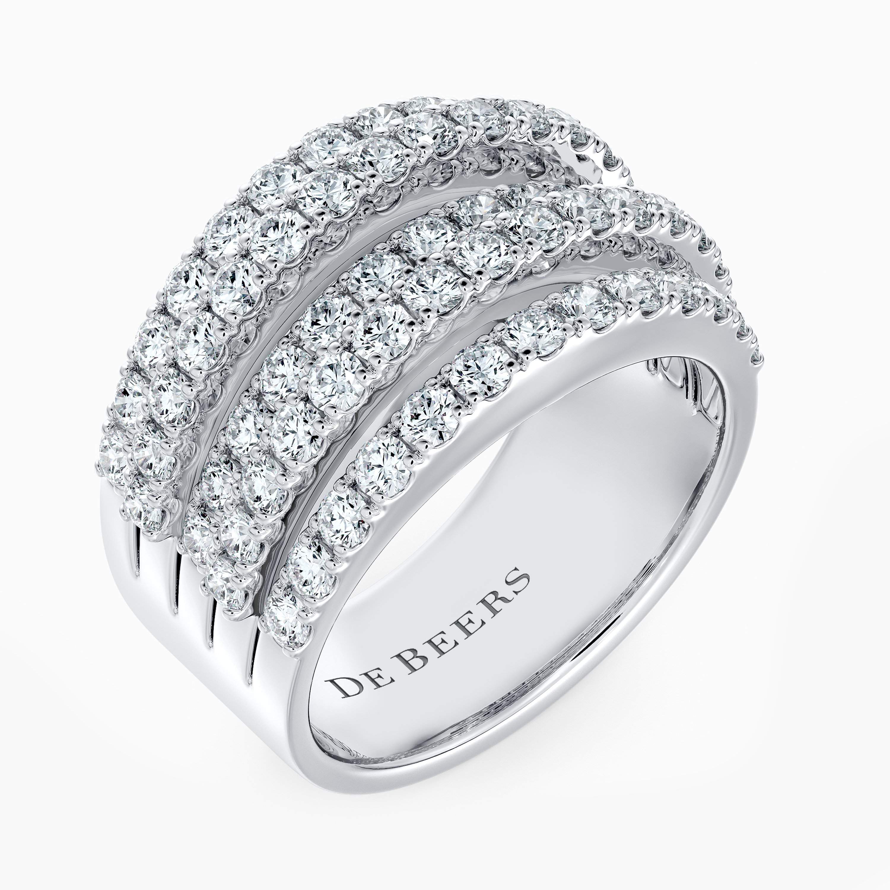 DB Classic five line band in white gold DB Classic five line band in white gold, image 2