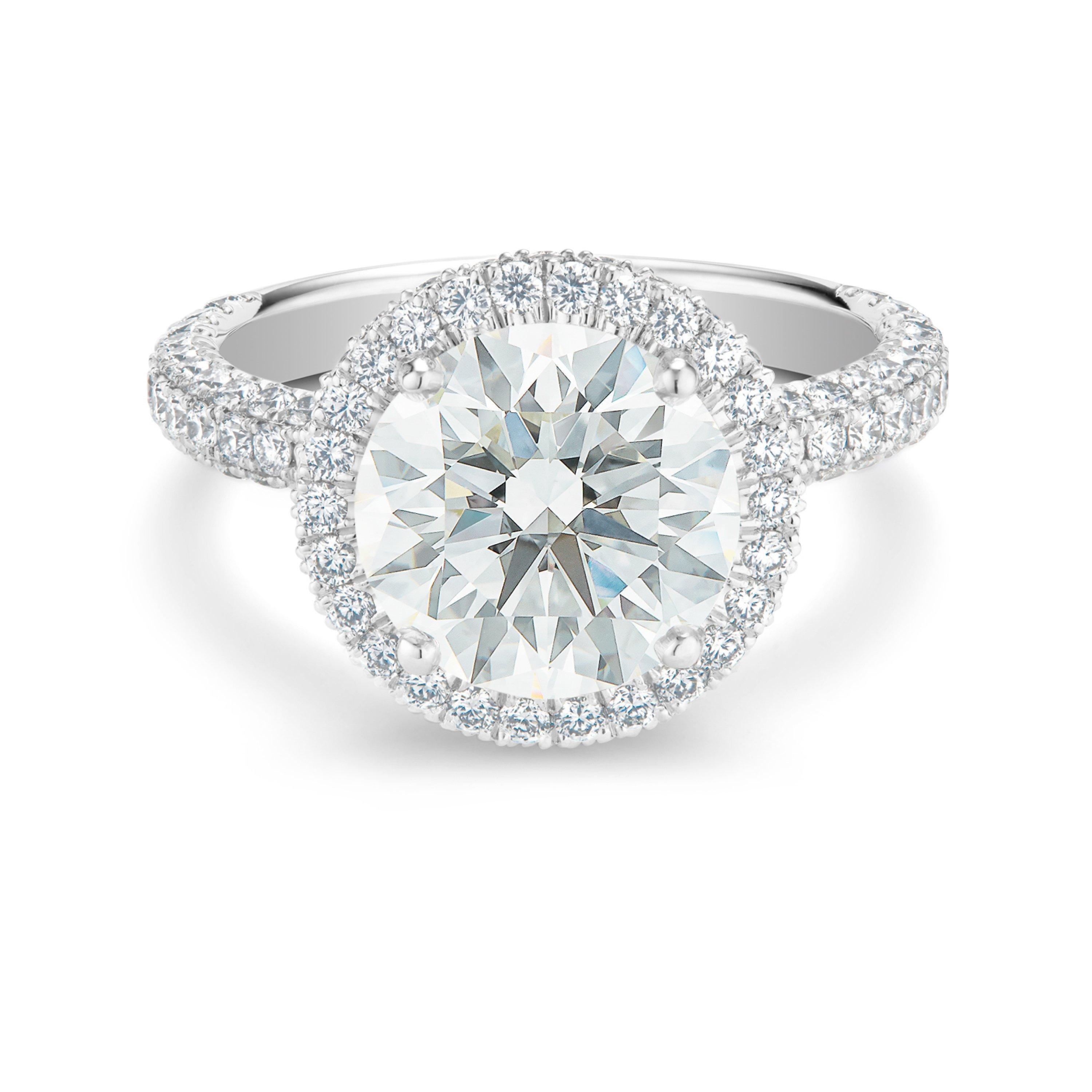 Aura 圓形明亮式切割鉆戒, image 1