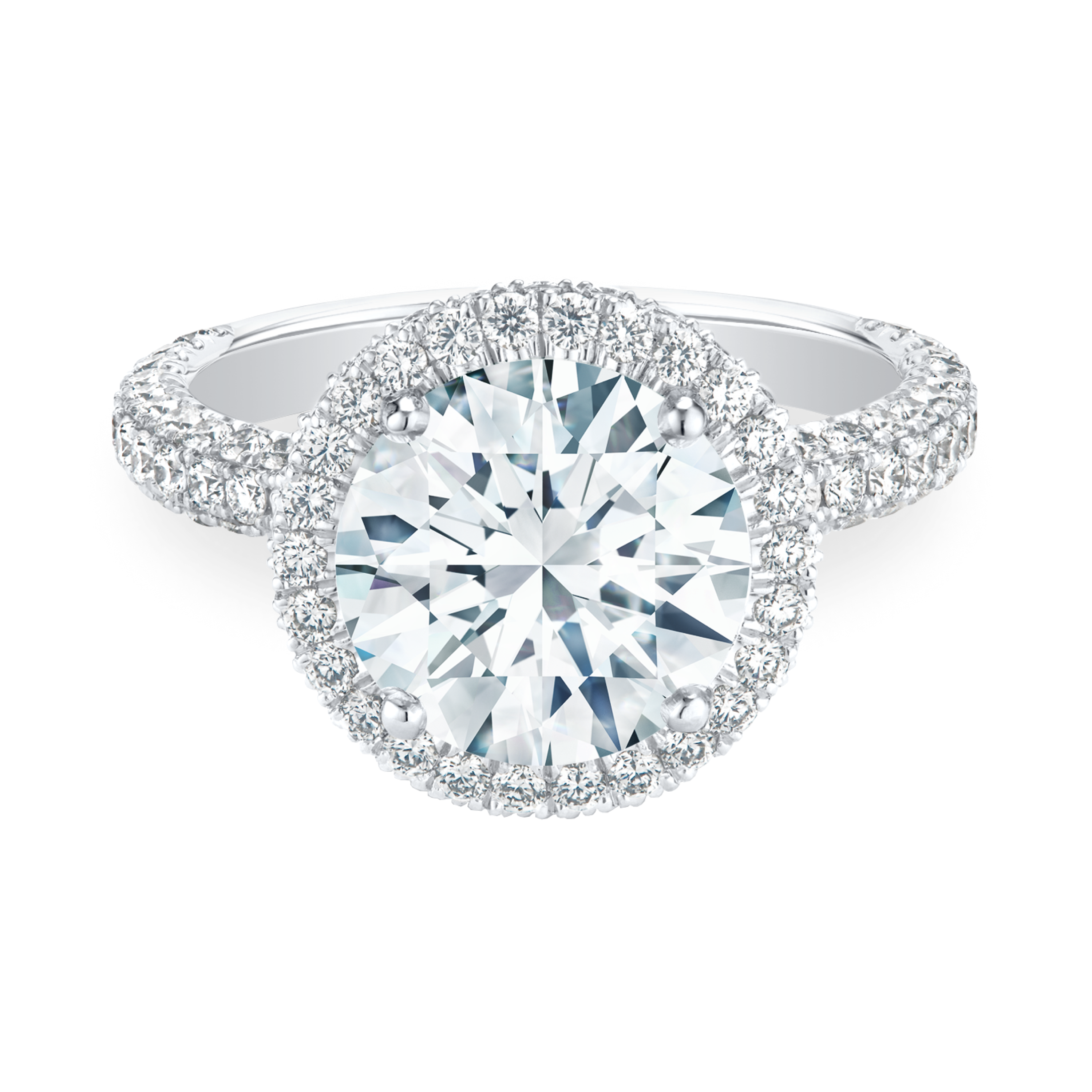 Aura 圓形明亮式鑽石耳環, image 1