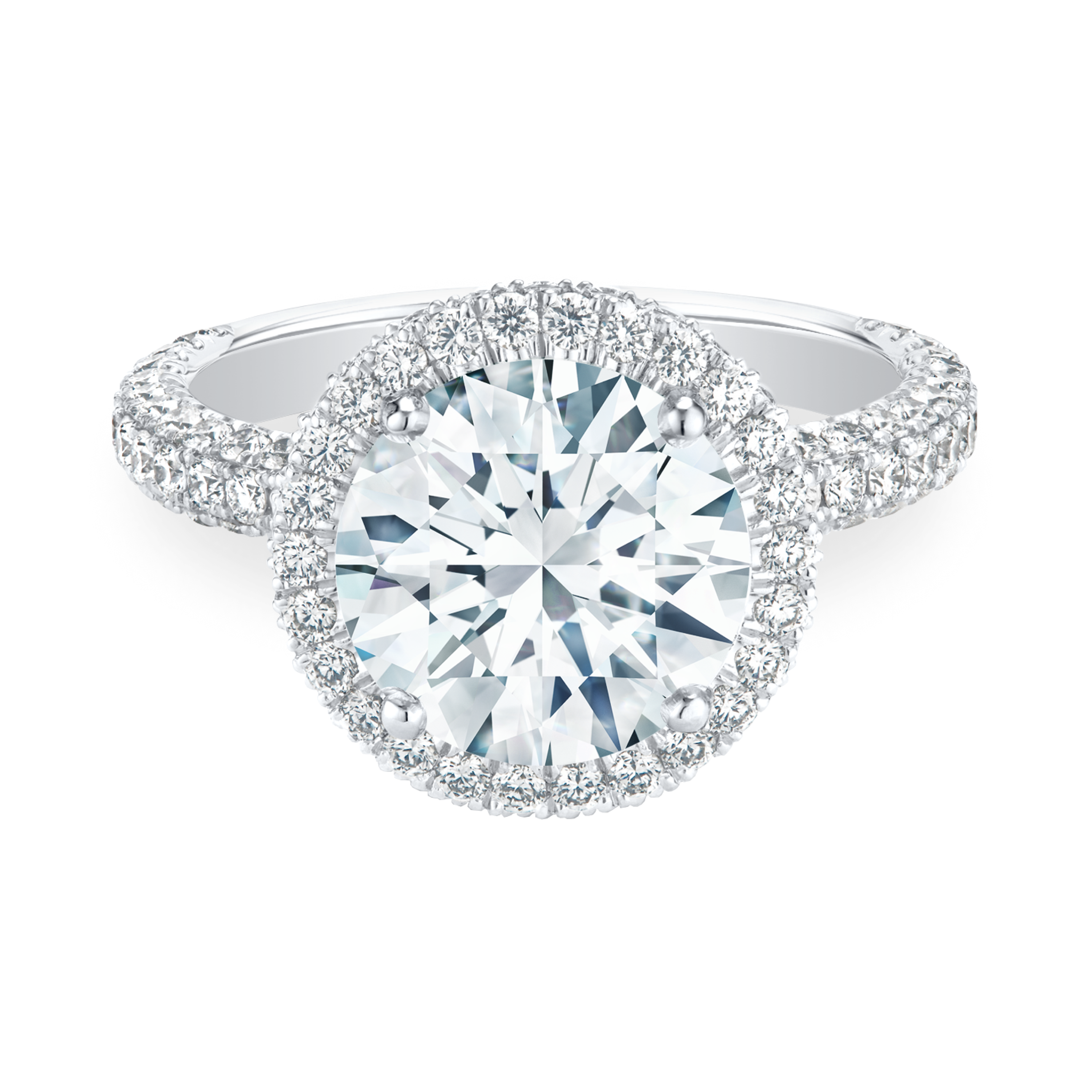 Aura round brilliant diamond ring, image 1