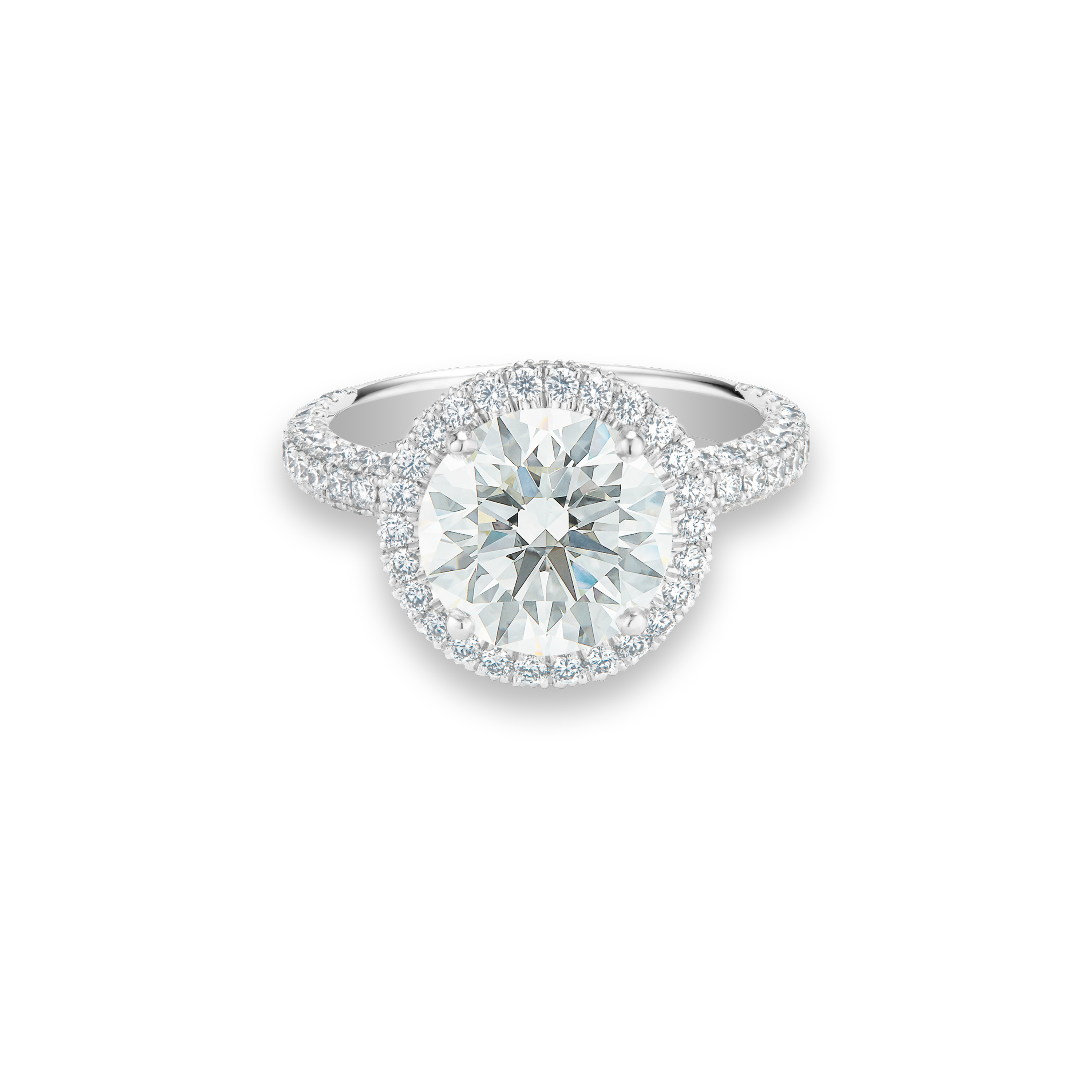Aura round brilliant diamond ring, image 1