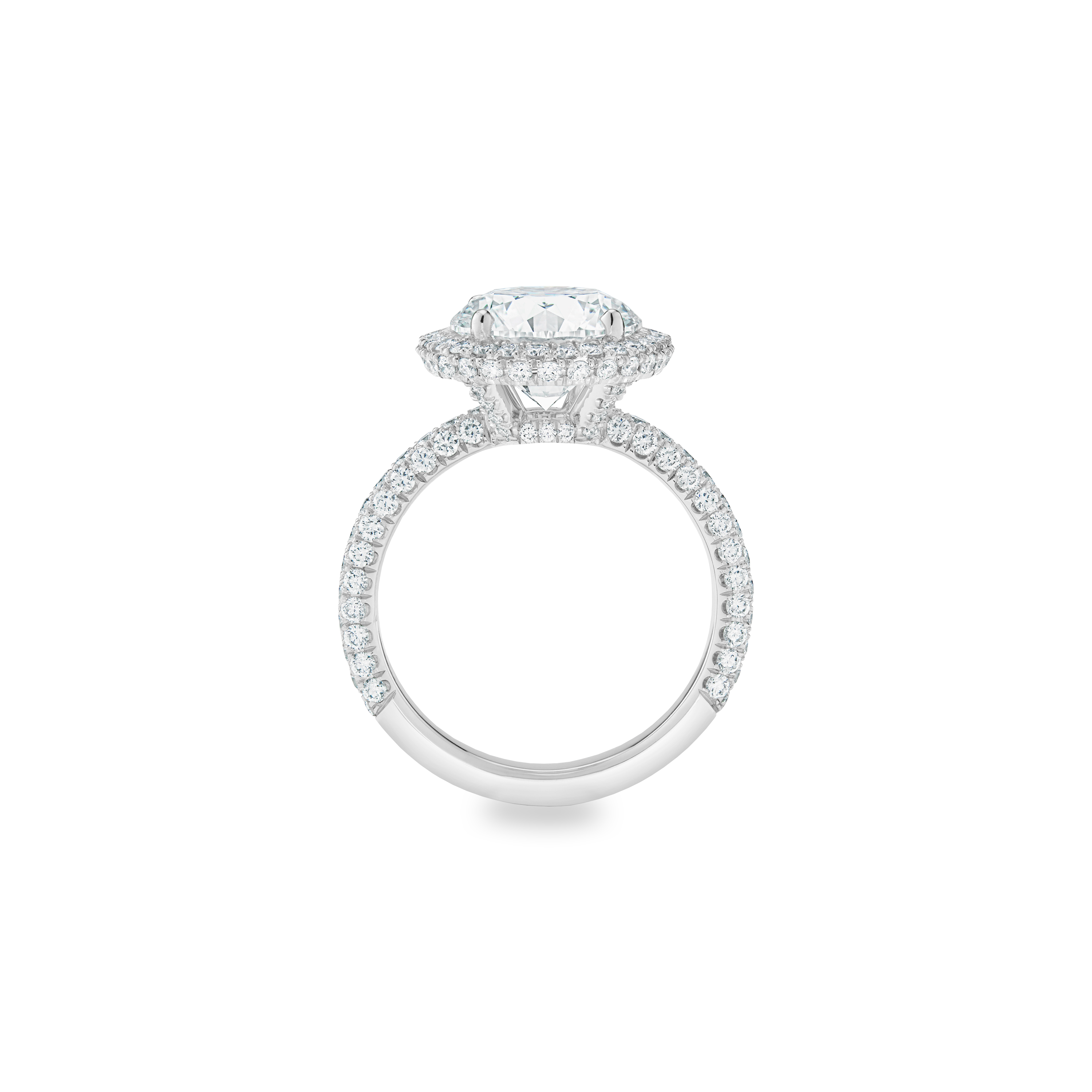 Aura 圓形明亮式鑽石耳環, image 2