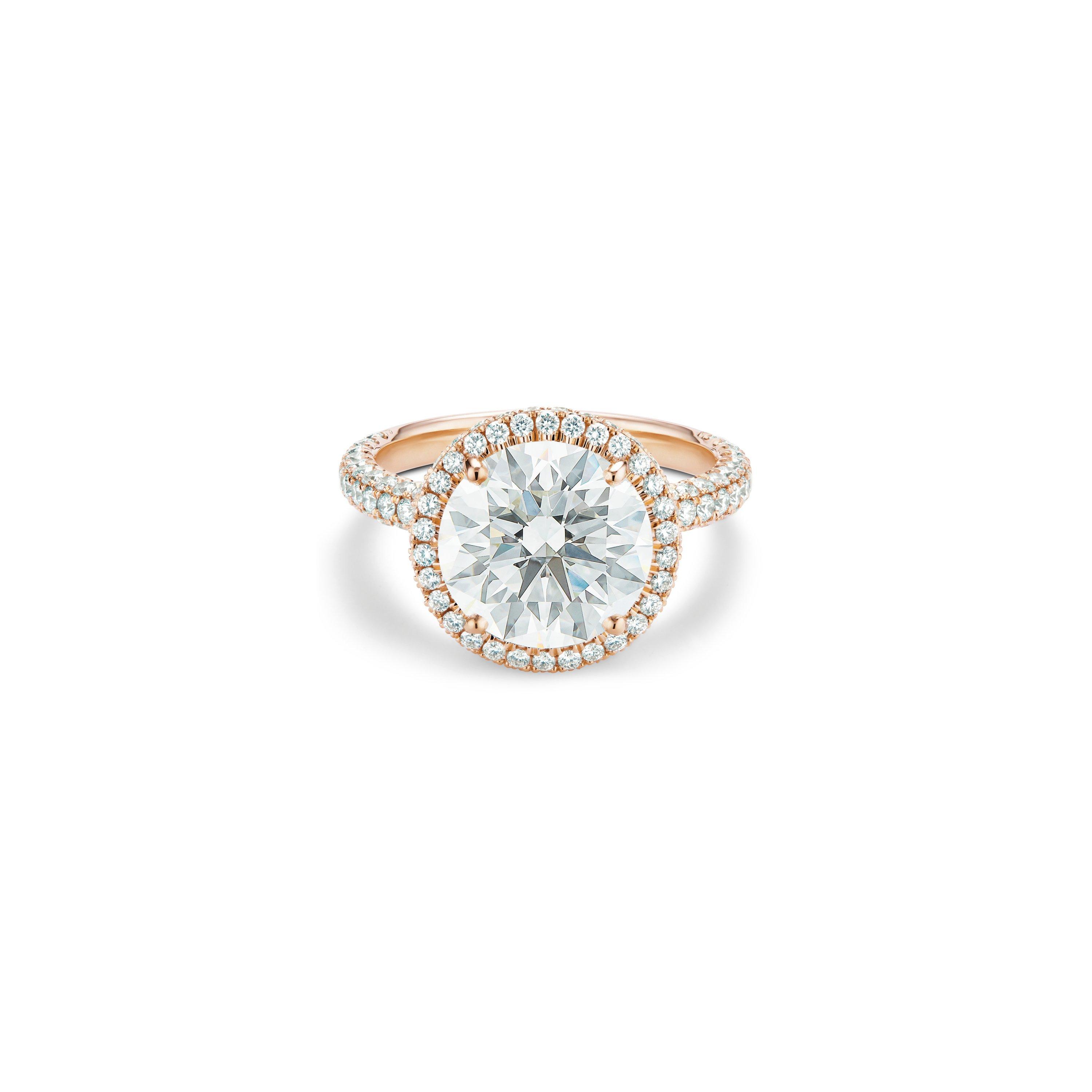 Aura round brilliant diamond ring