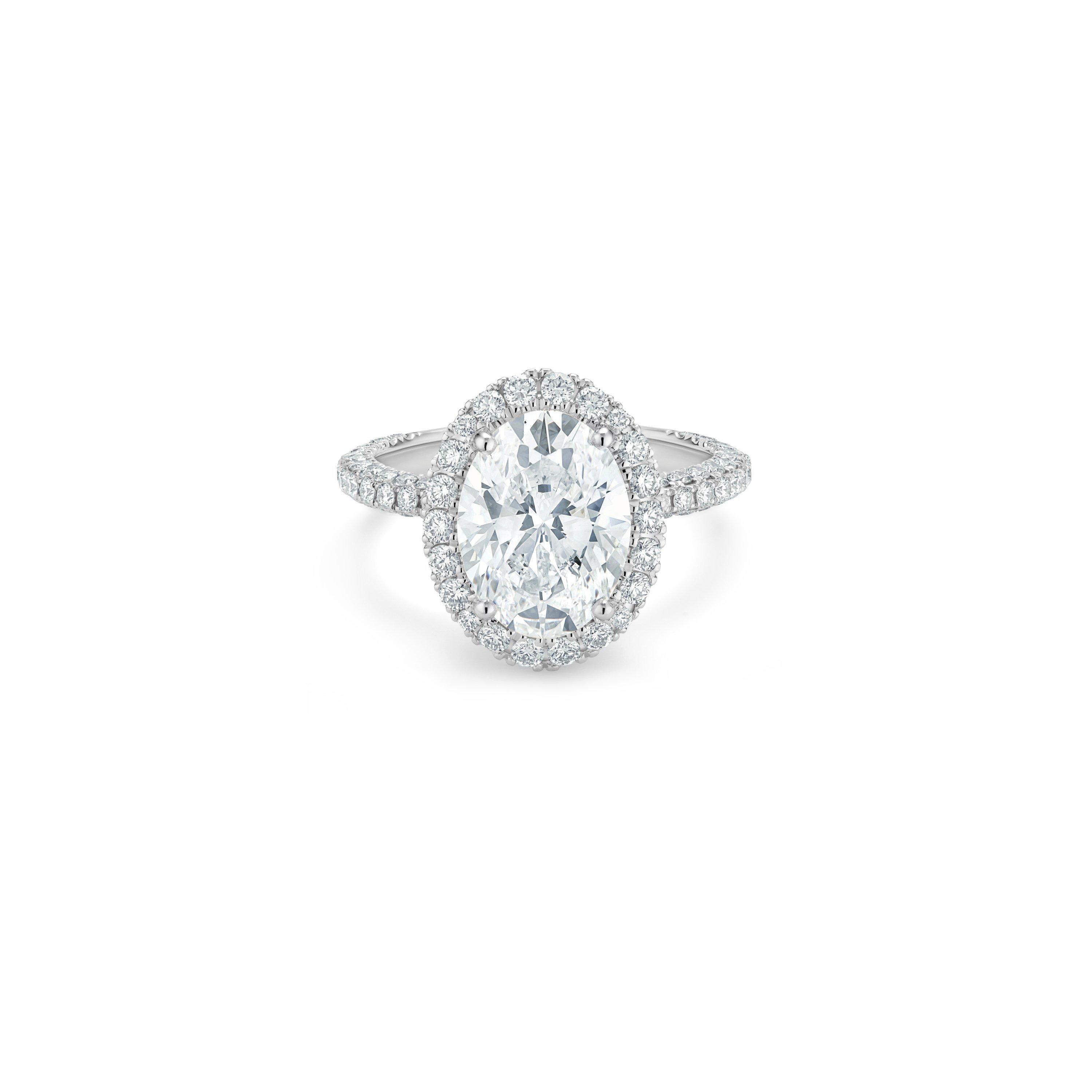 de Beers Forevermark .56ct Oval Diamond Engagement Ring