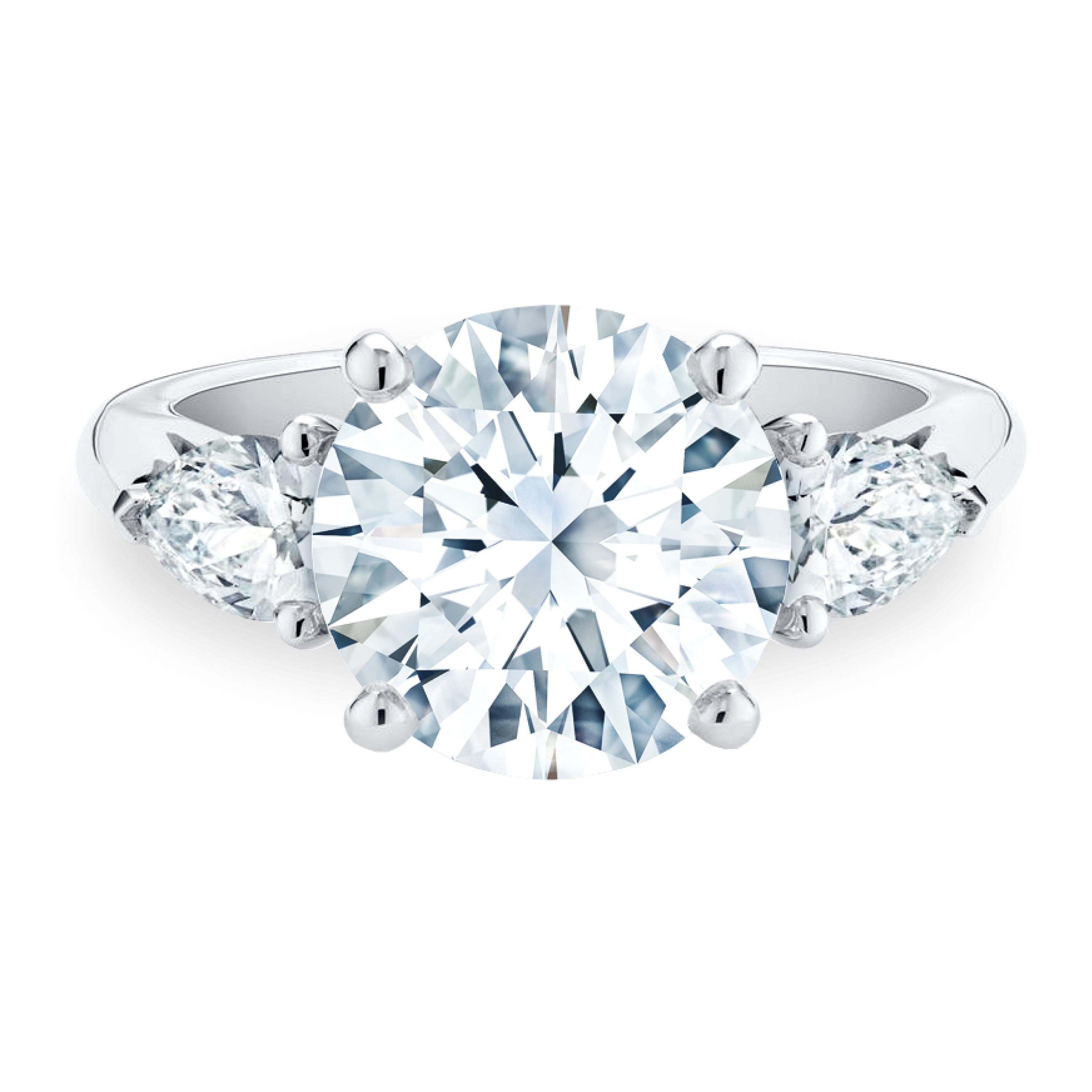 DB Classic round brilliant and pear-shaped diamond ring, image 1