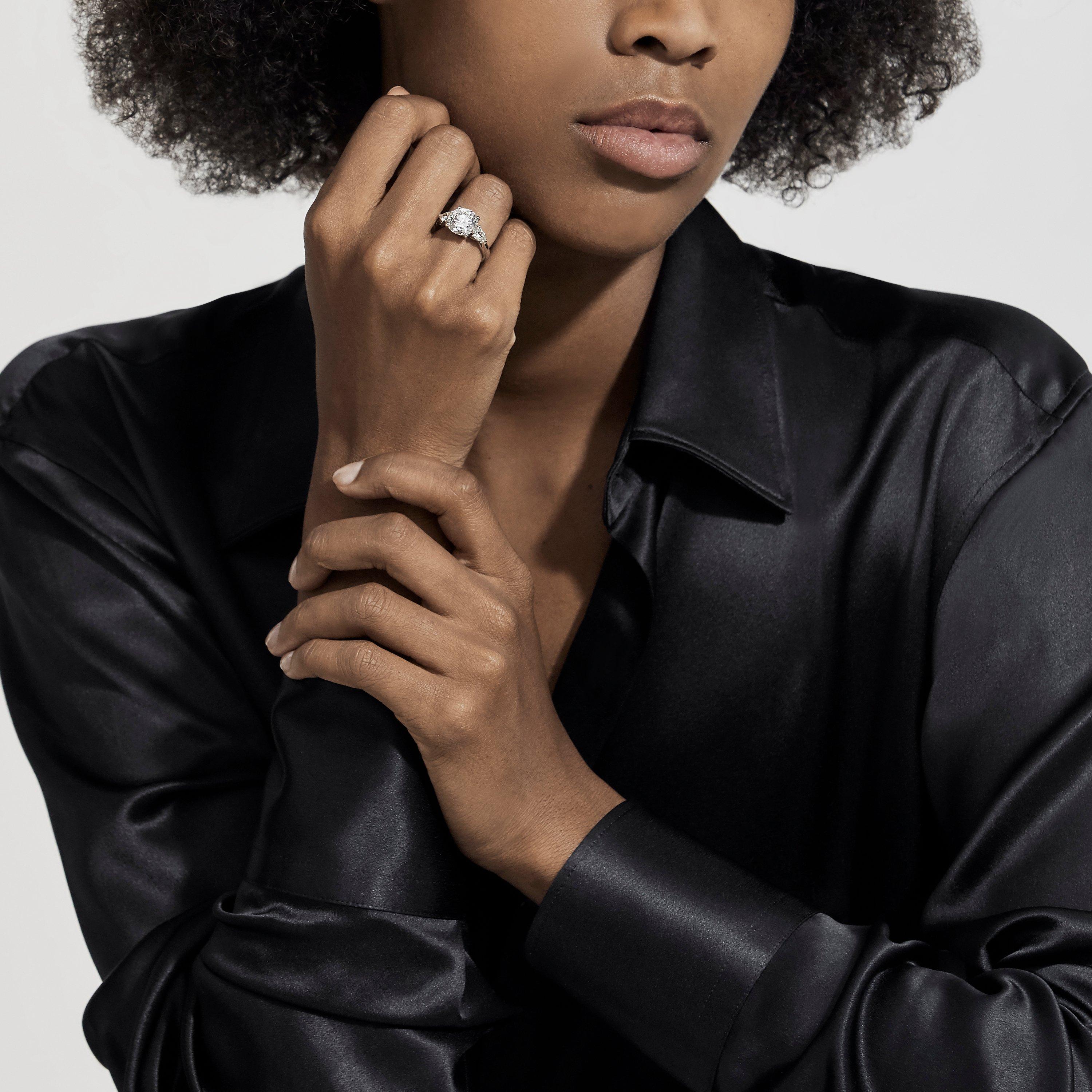 Solitaire DB Classic Diamant Tailles Brillant et Poire, image 4