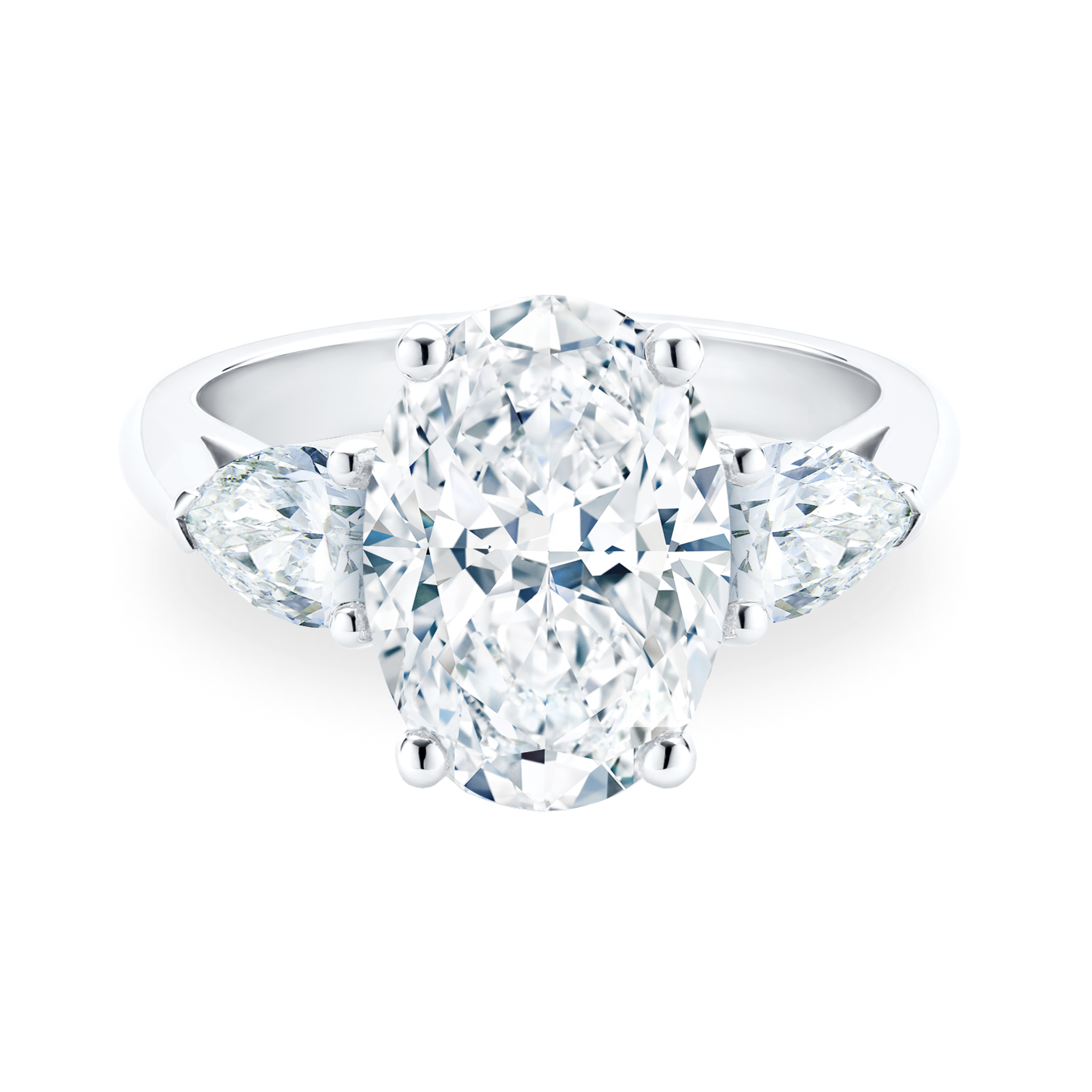 DB Classic oval-shaped and pear-shaped diamond ring, image 1