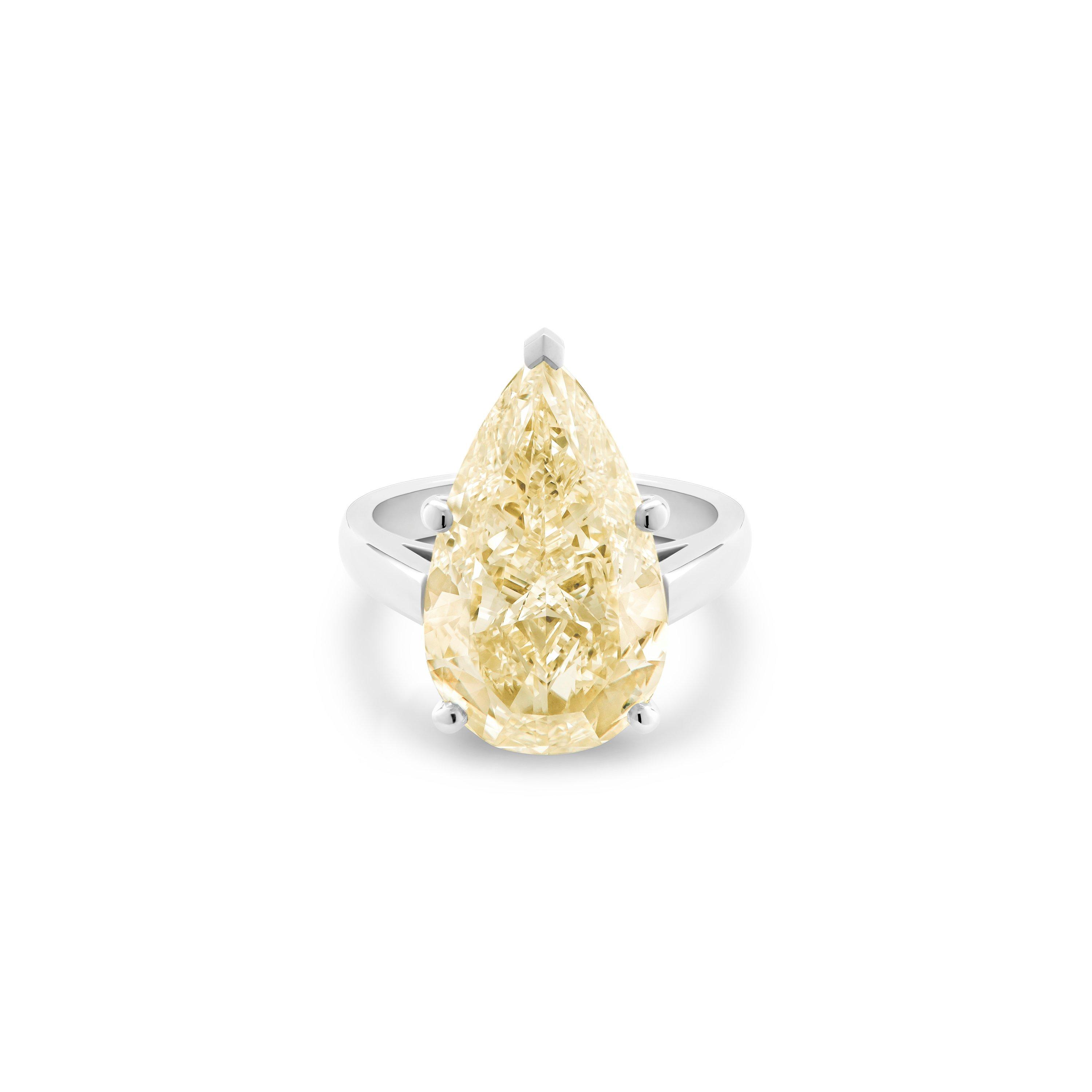 Yellow on sale pear ring