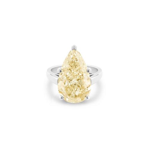 Teardrop yellow deals diamond ring