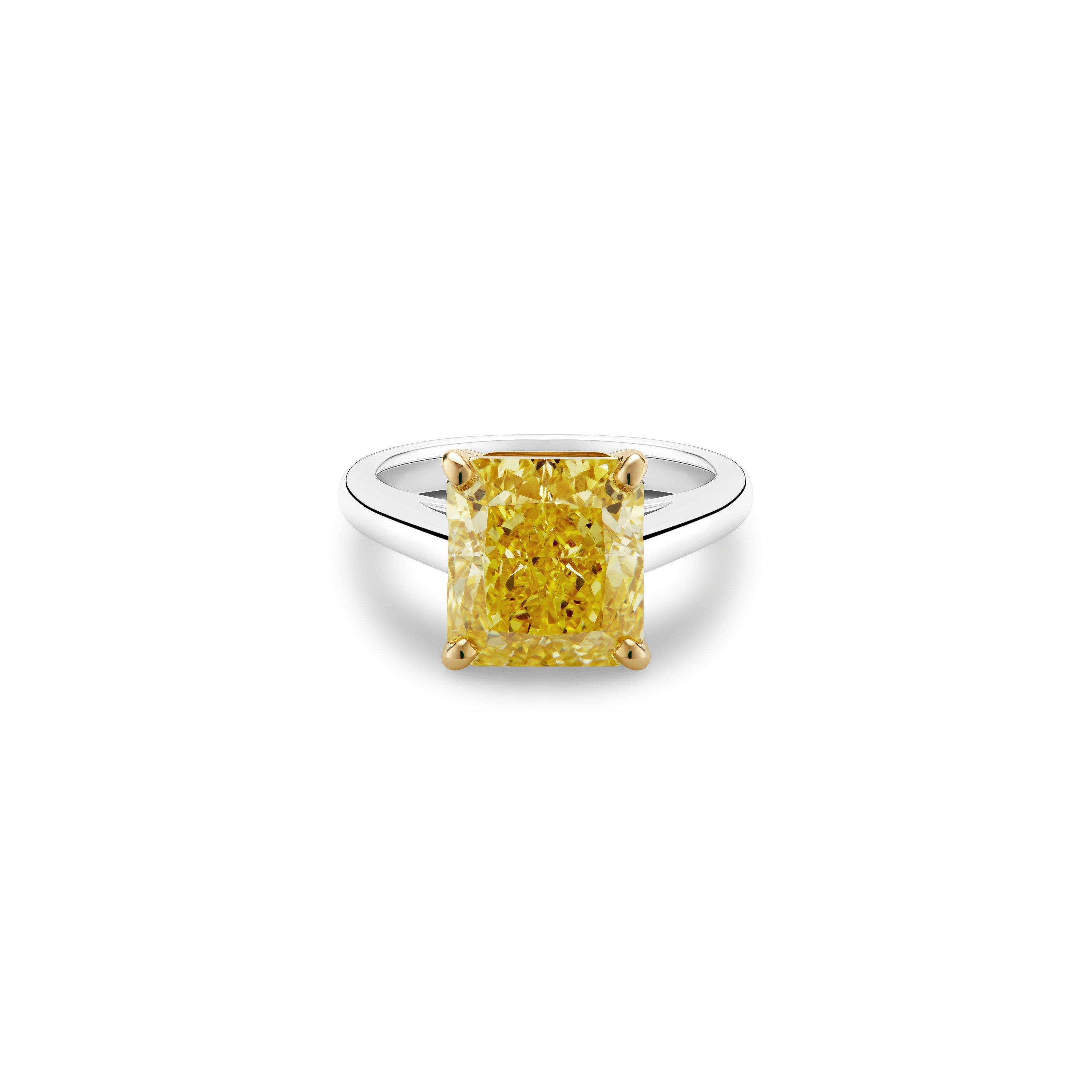 Radiant yellow deals diamond engagement ring