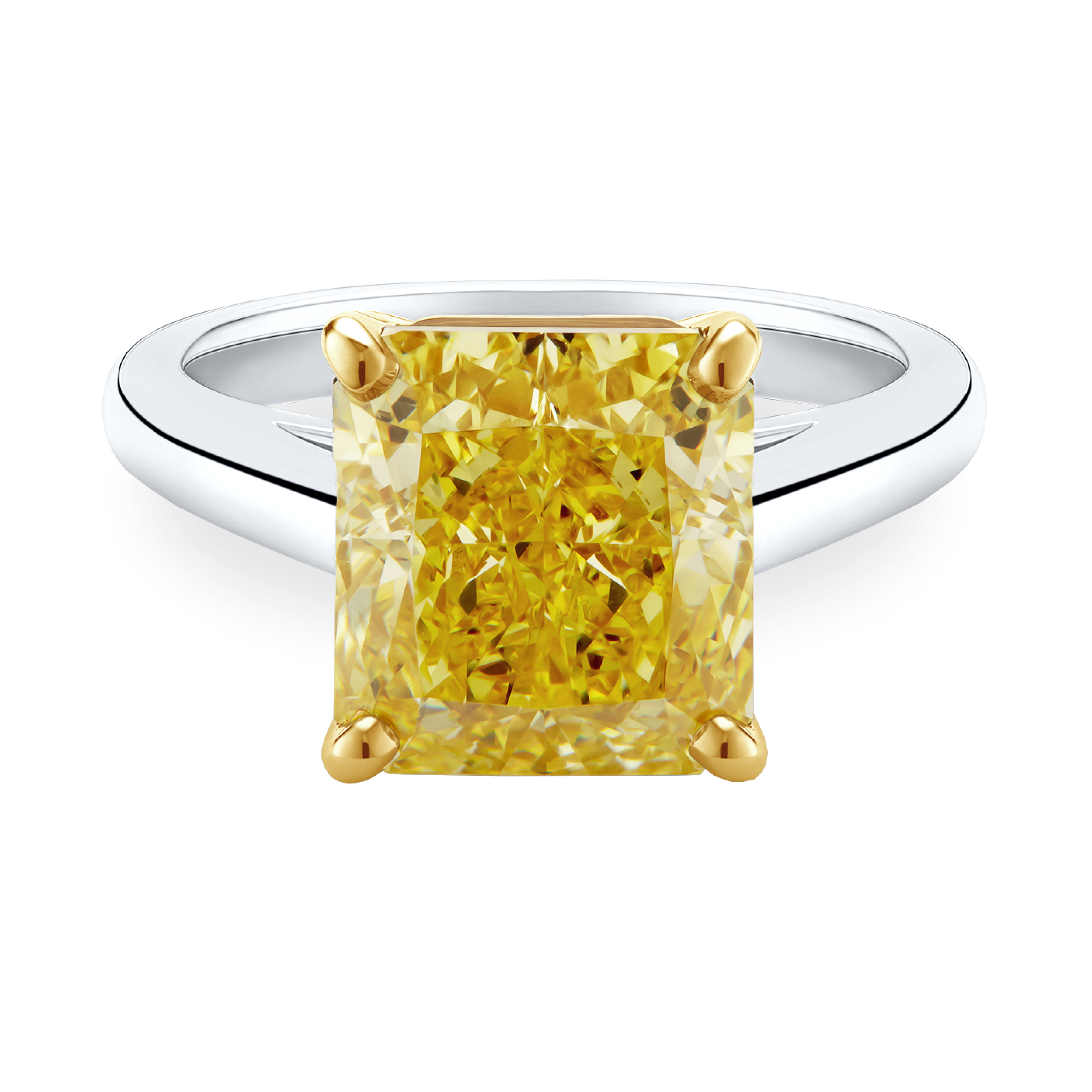 DB Classic fancy yellow radiant-cut diamond ring, image 1