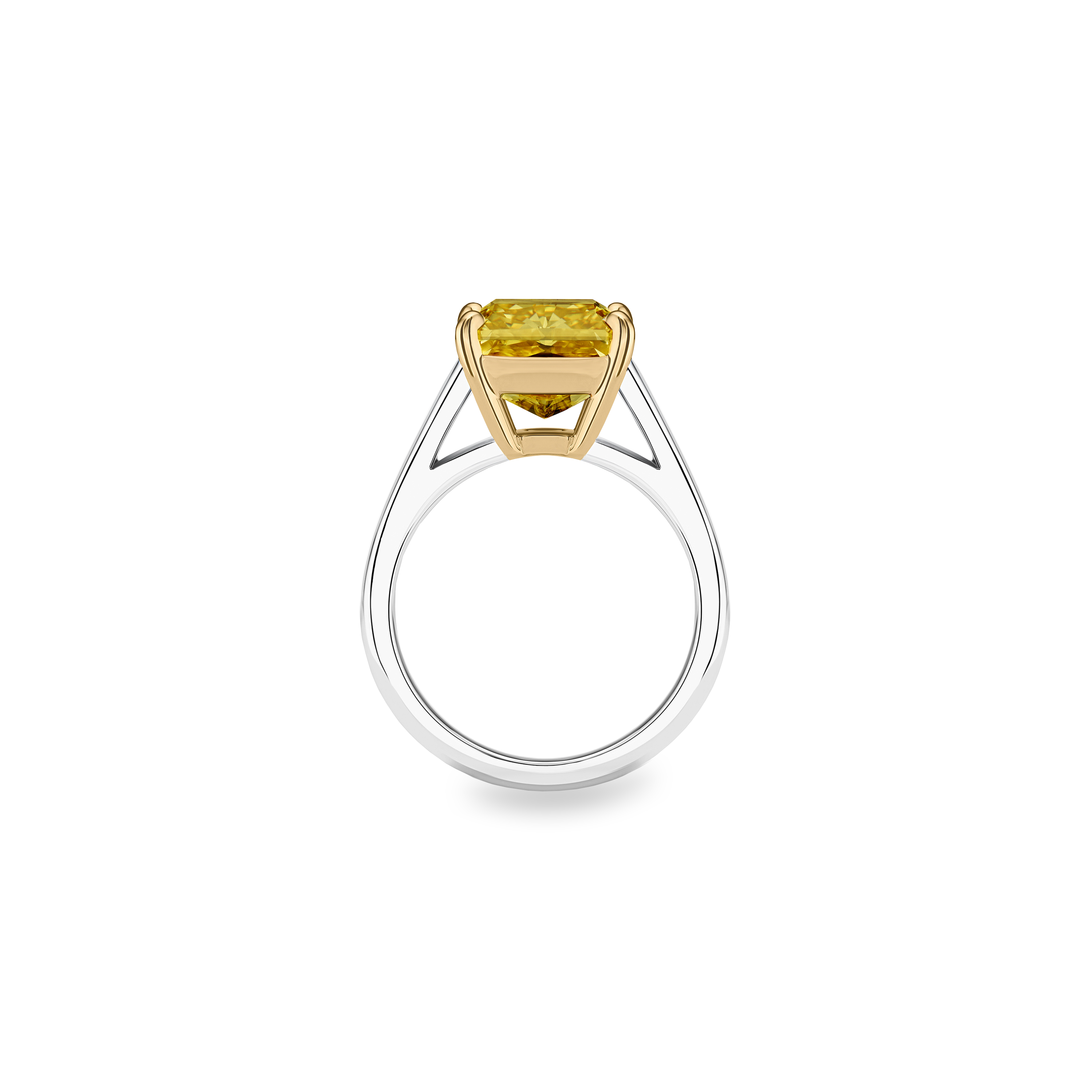 De Beers Classic 雷迪恩式切割中彩黄钻钻戒 De Beers Classic 雷迪恩式切割中彩黄钻钻戒, image 2