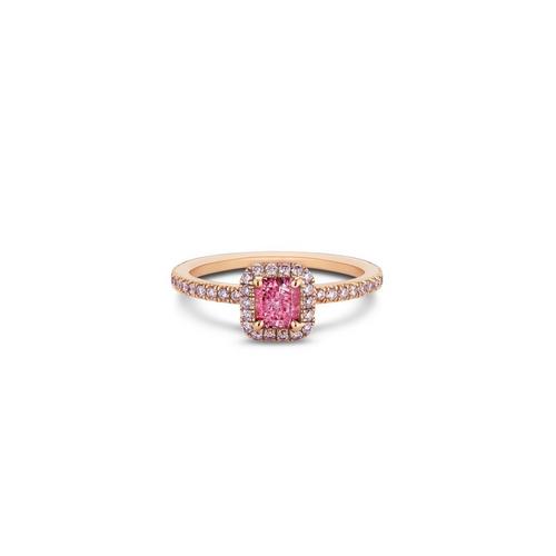 Pink diamond hot sale solitaire ring