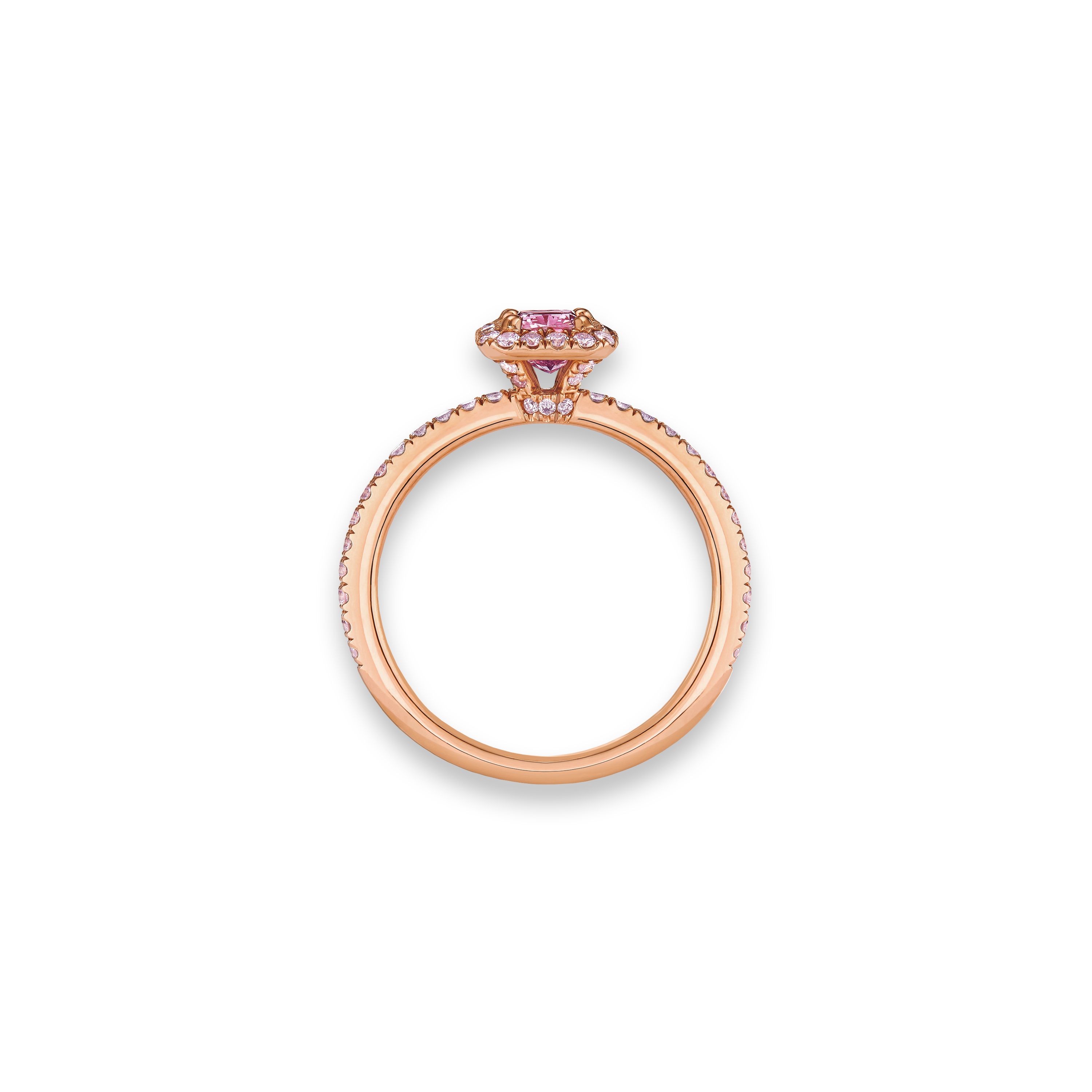 Aura Fancy Purplish Pink Cushion-Cut Diamond Ring Aura Fancy Purplish Pink Cushion-Cut Diamond Ring, image 2