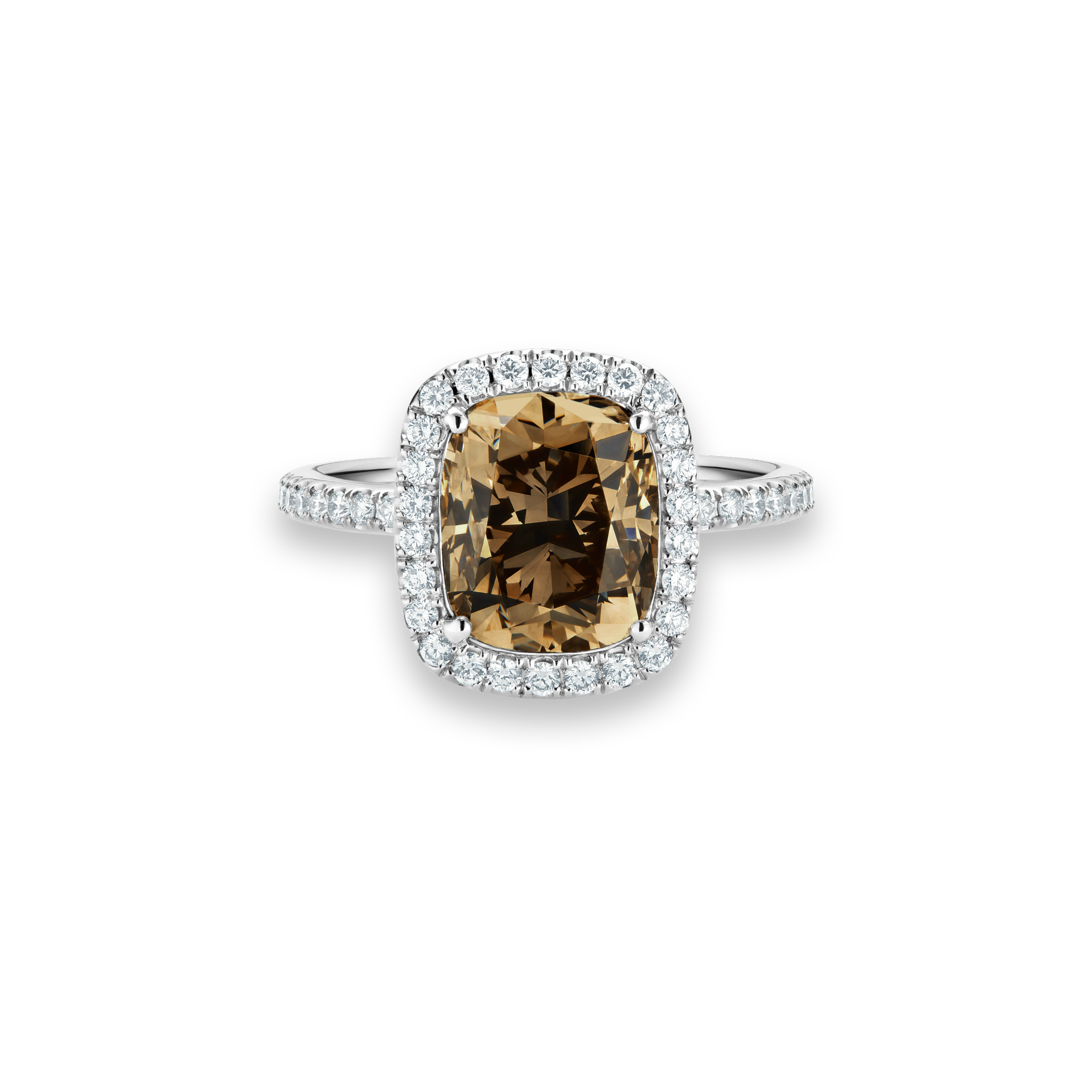 Aura fancy brown cushion-cut diamond ring Aura fancy brown cushion-cut diamond ring, image 1