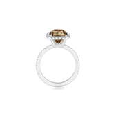 Aura fancy brown cushion-cut diamond ring, image 2
