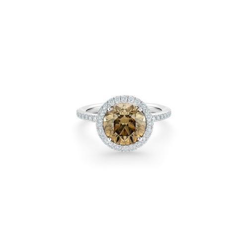 Solitaire Aura diamant de couleur taille brillant De Beers FR