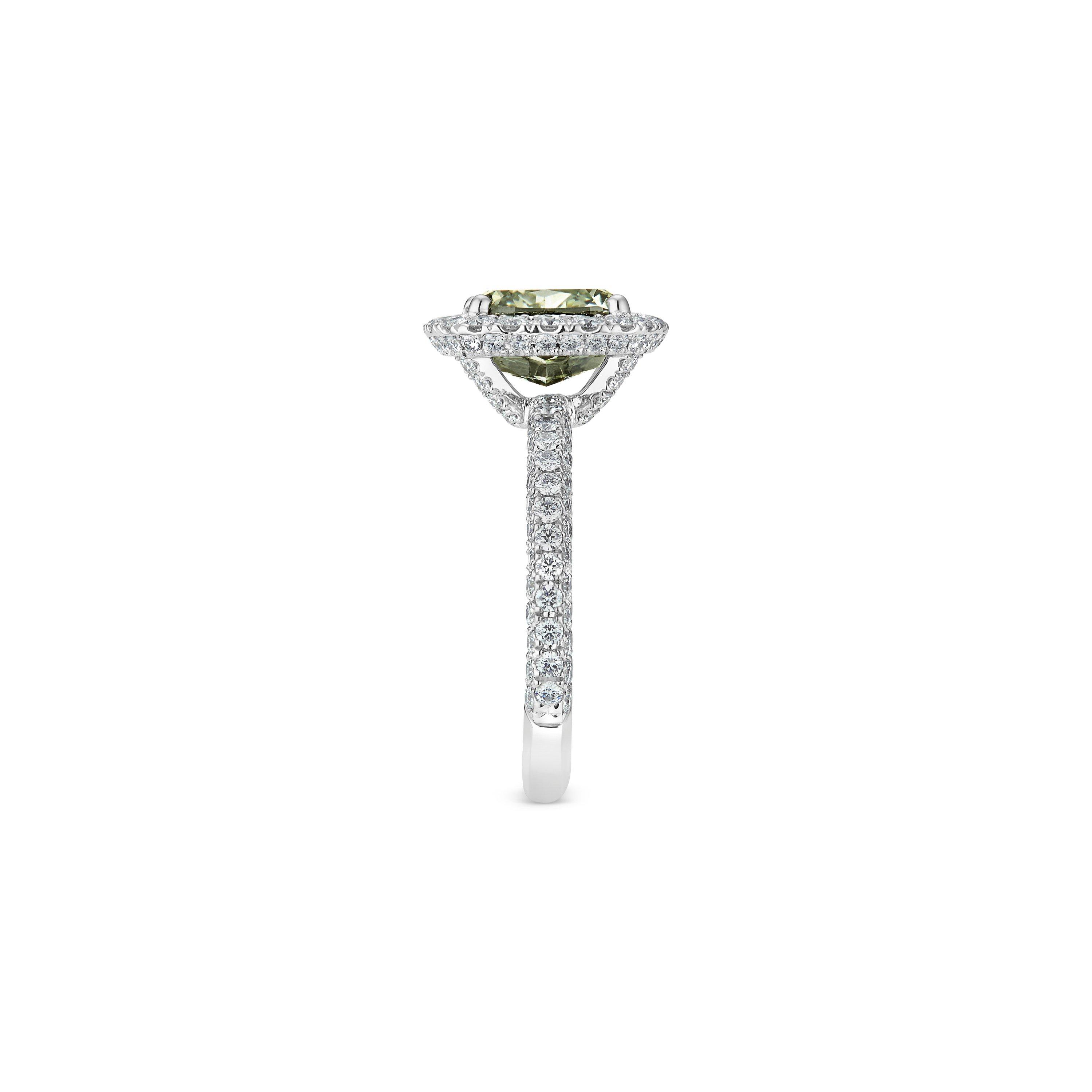 Aura cushion-cut diamond ring