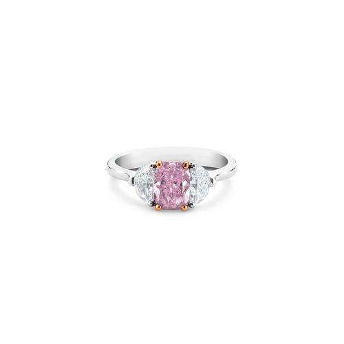 Pink and yellow diamond on sale ring