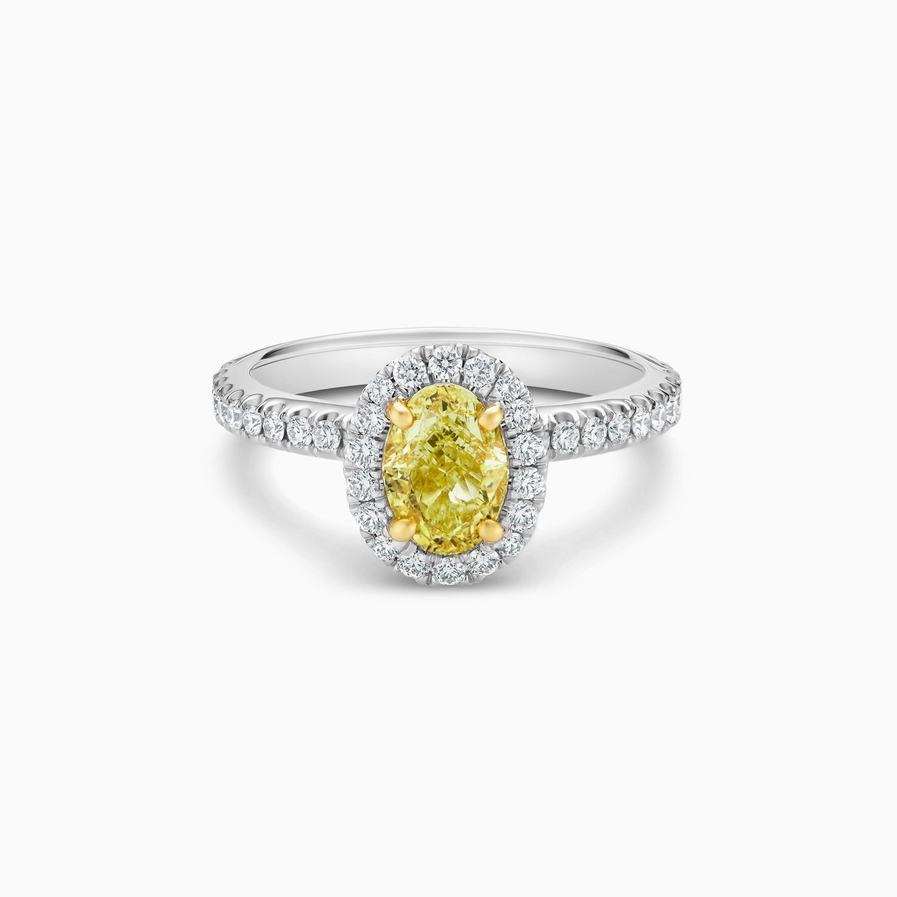 Aura fancy yellow oval-shaped diamond ring Aura fancy yellow oval-shaped diamond ring, image 1