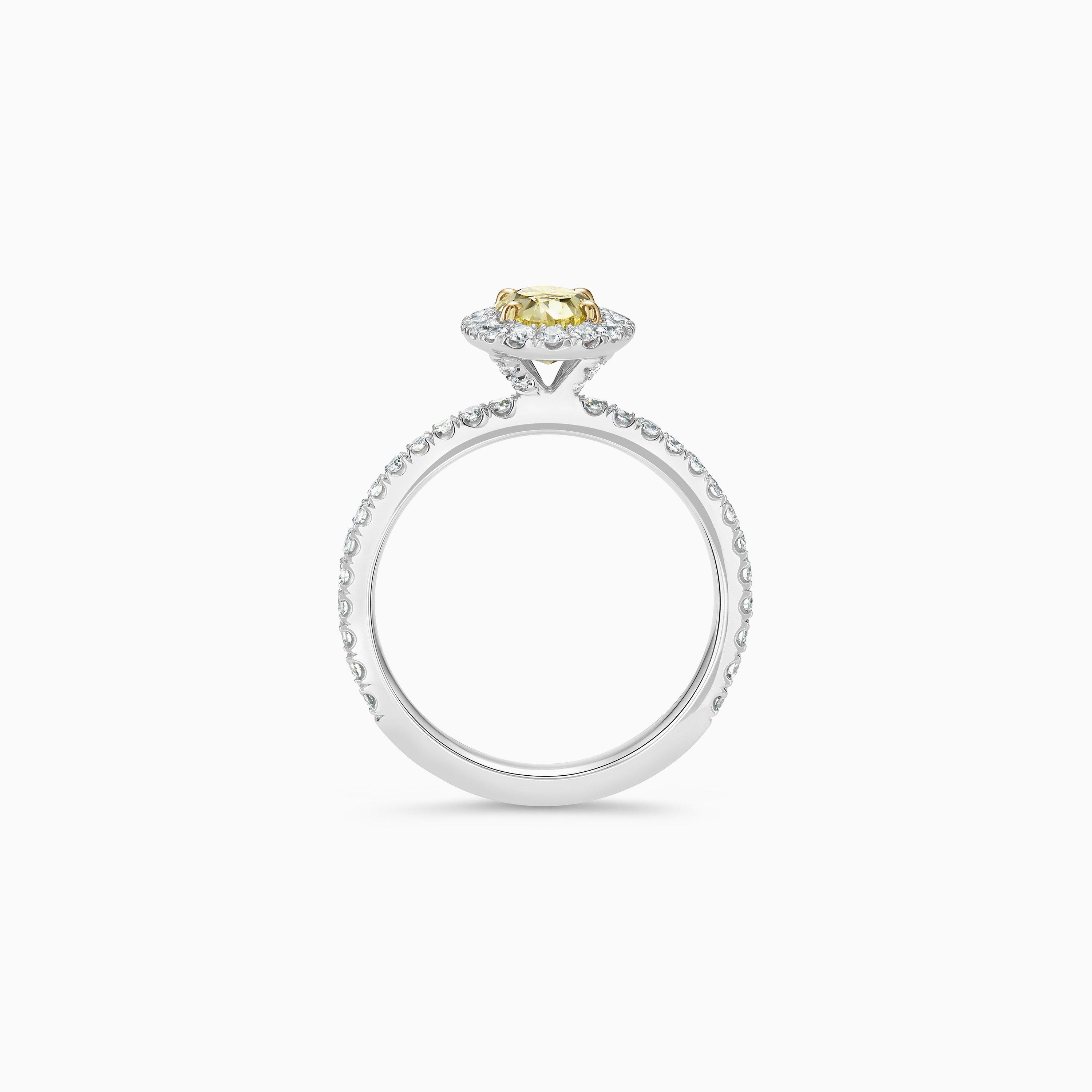 Solitaire Aura diamant jaune fancy taille ovale, image 5