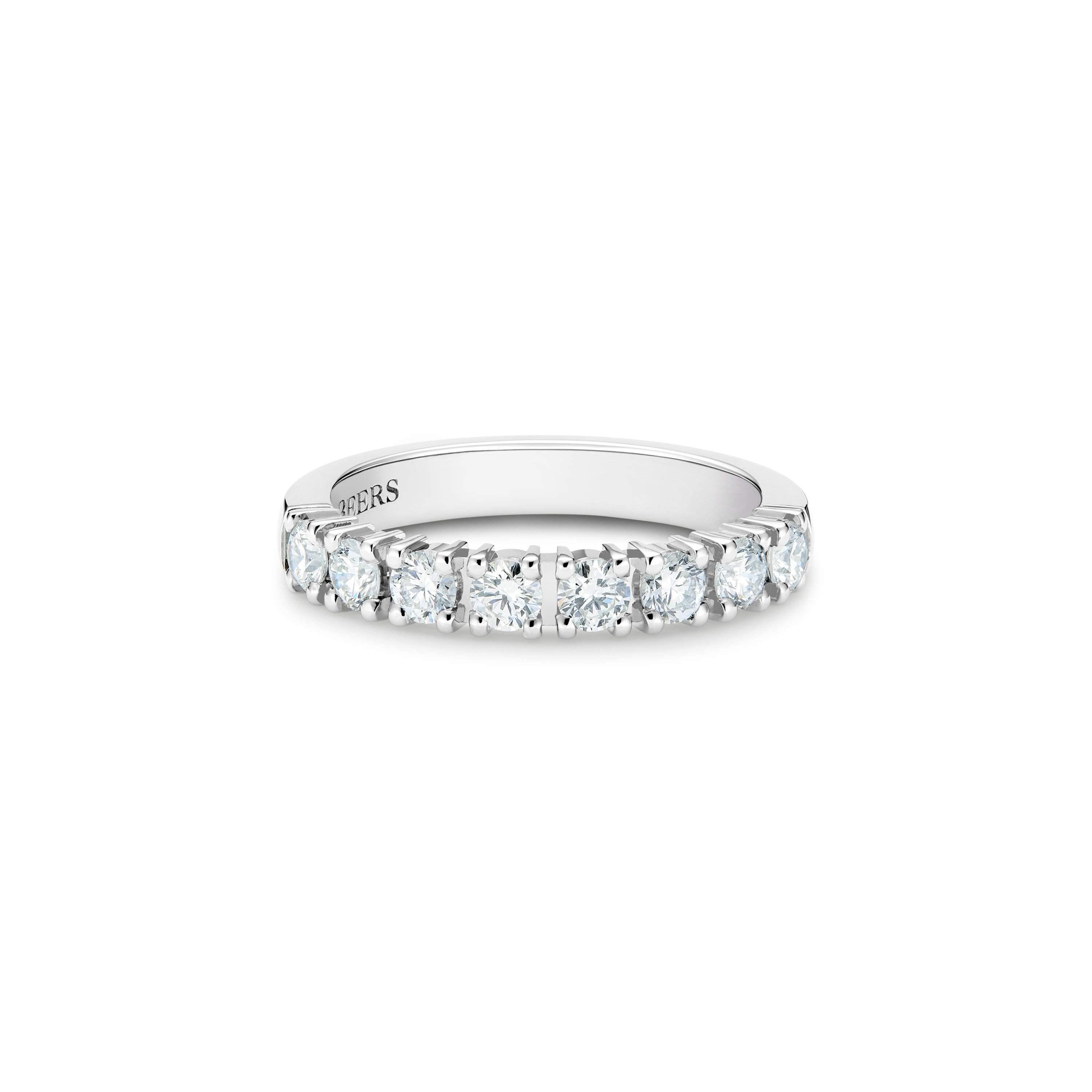 DB Classic Half Eternity Band in Platinum