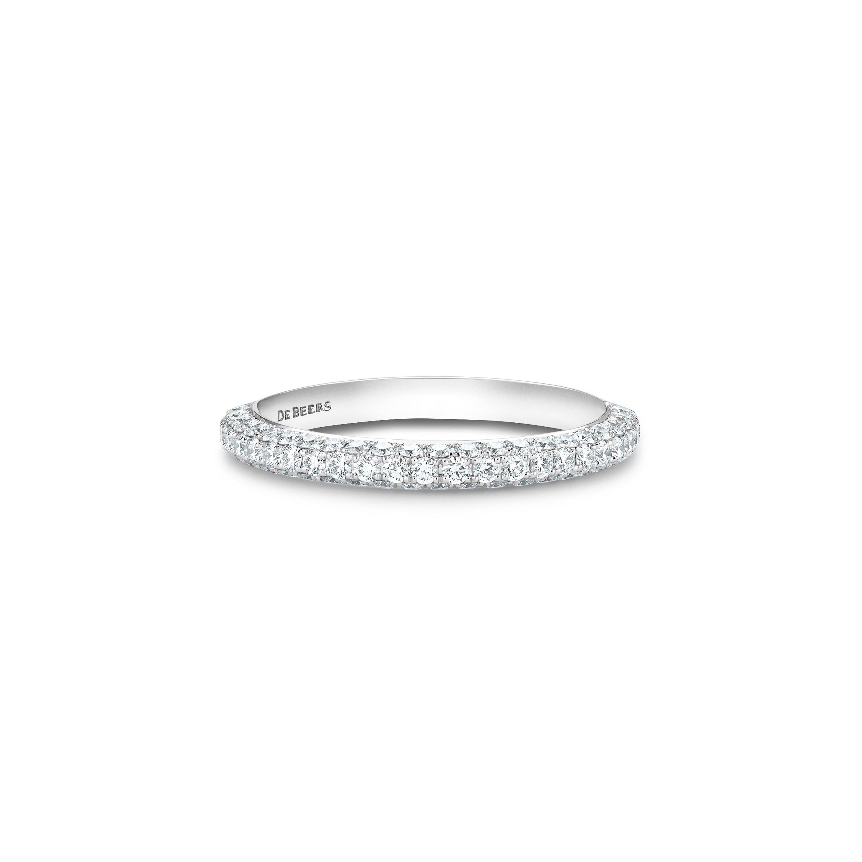 DB Darling Half Eternity Band in White Gold