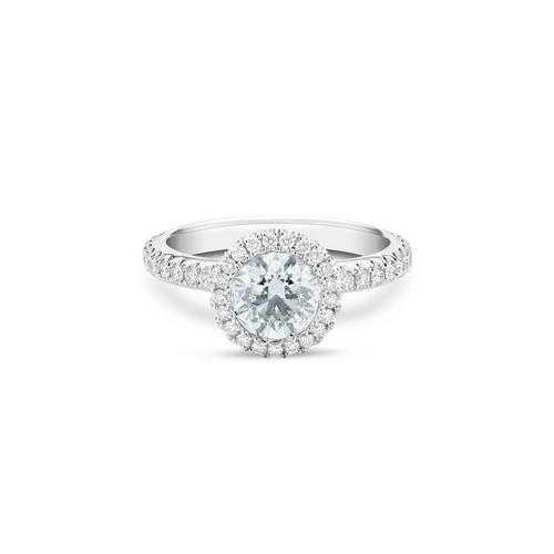 Aura round brilliant diamond ring