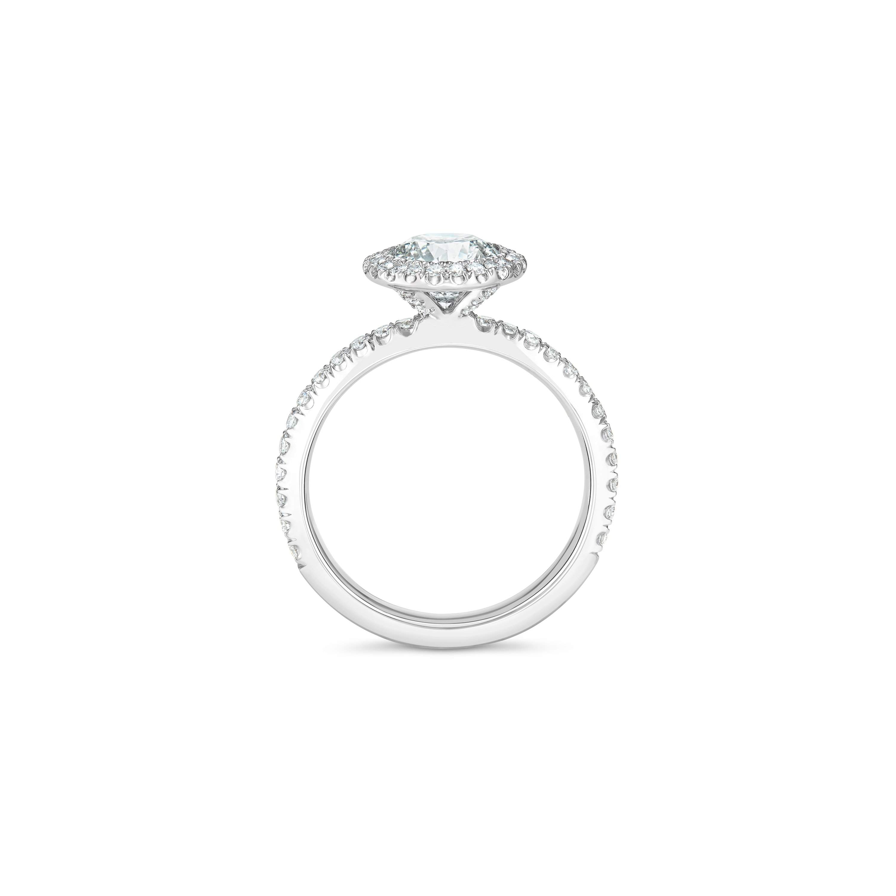 Aura Round Brilliant Diamond Ring De Beers US