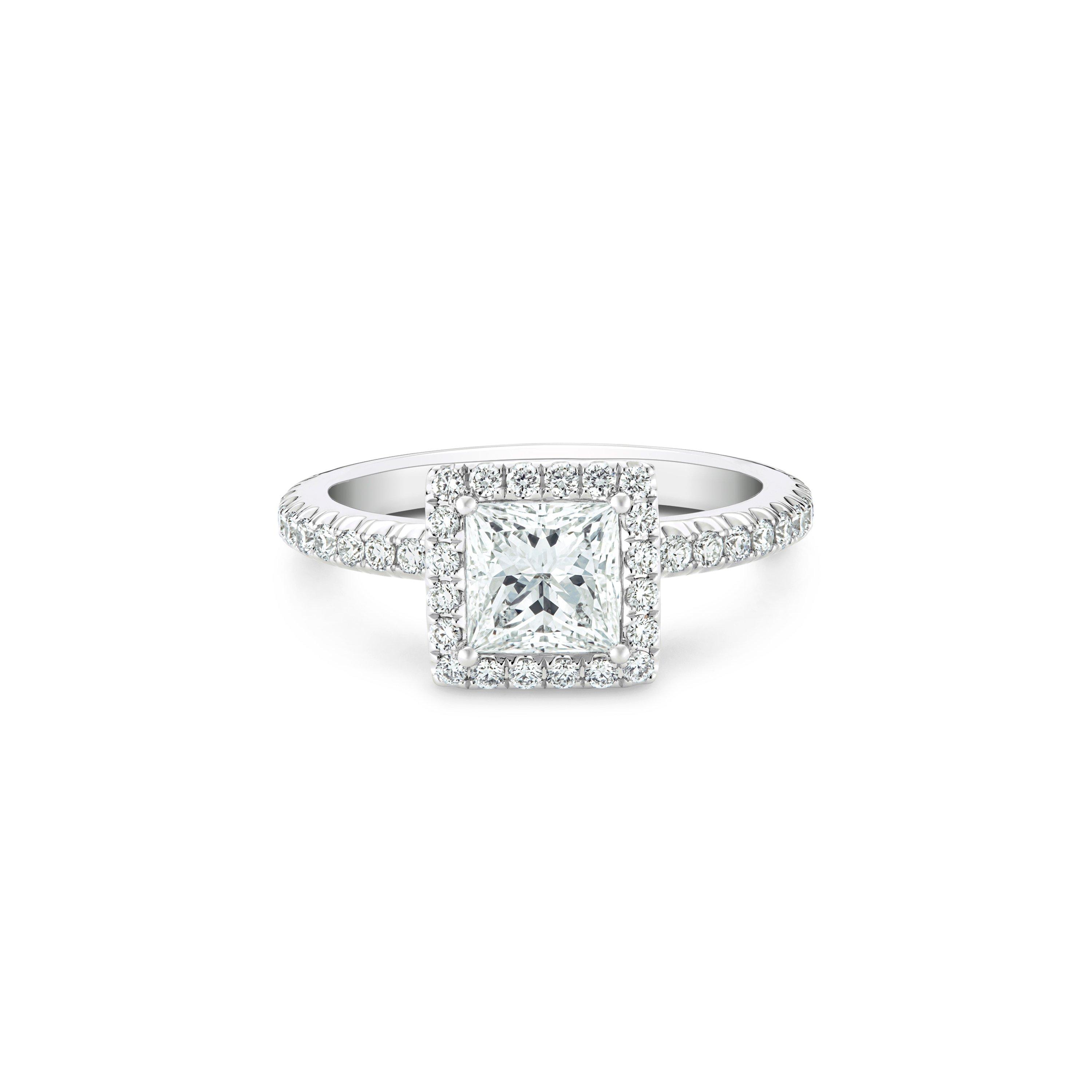 Solitaire Aura taille princesse De Beers FR