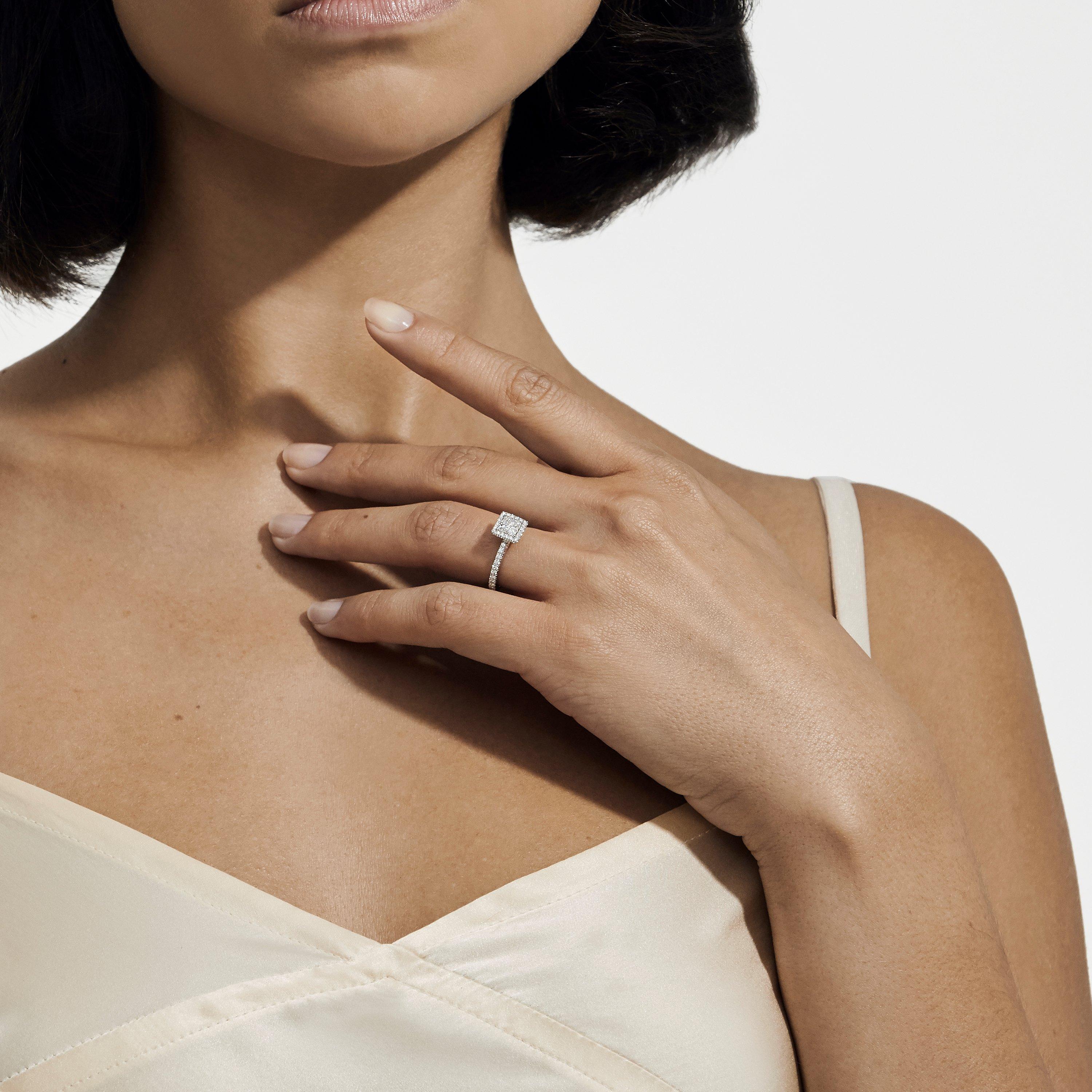 Aura princess-cut diamond ring, image 2