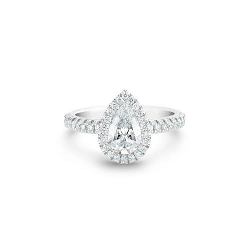 De Beers pear-cut diamond engagement rings