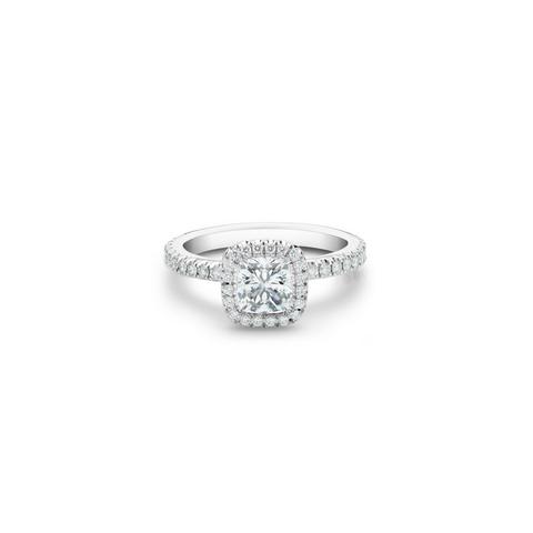 Aura cushion-cut diamond ring
