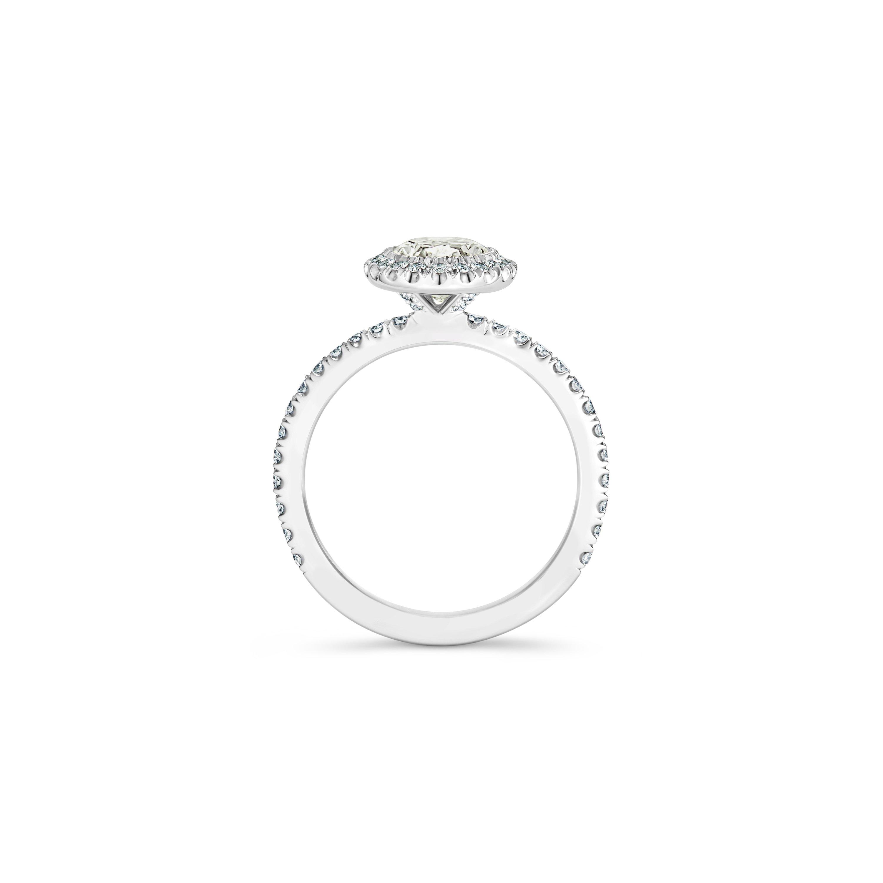 de Beers Forevermark .56ct Oval Diamond Engagement Ring