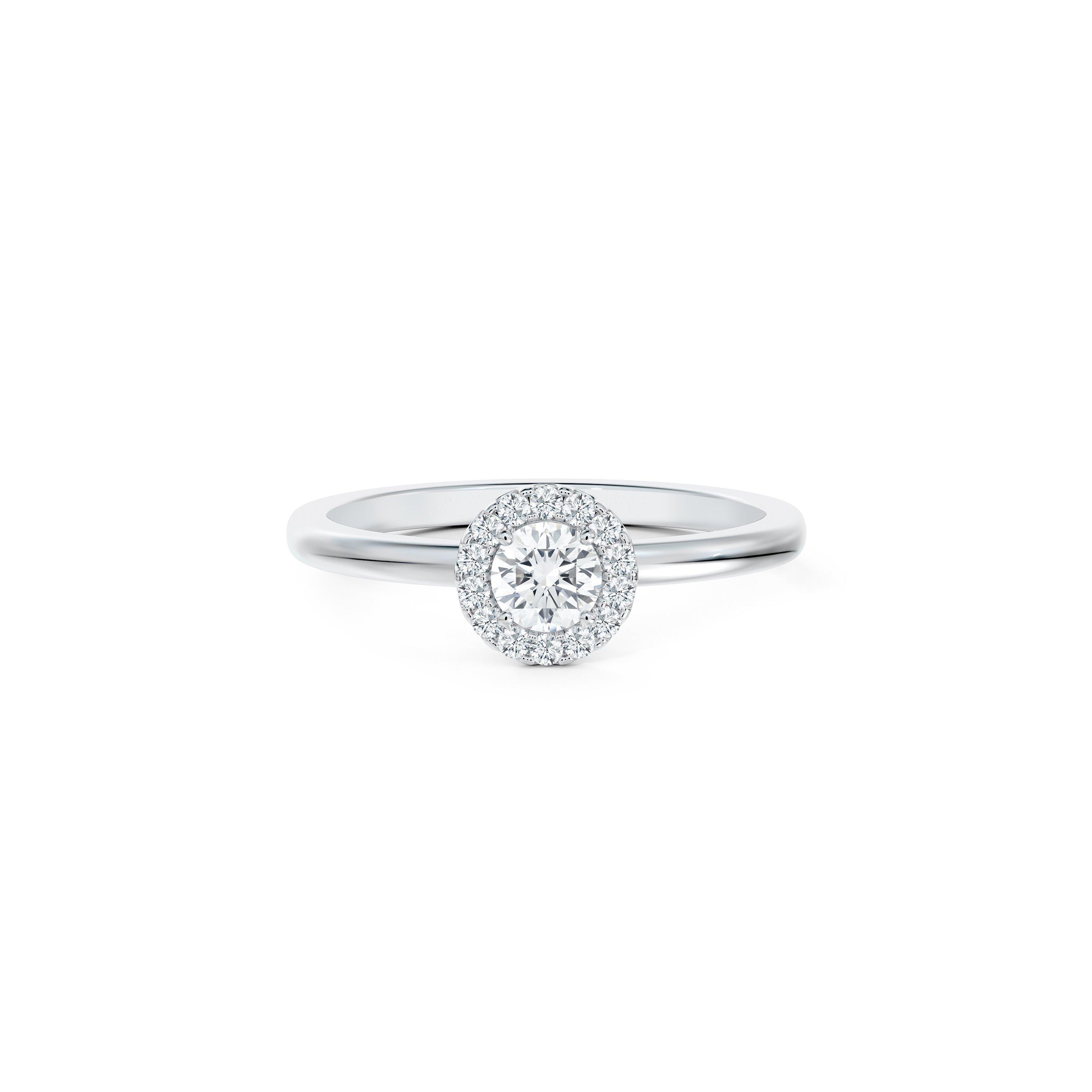 Aura Round Brilliant Diamond Ring in Platinum, image 1