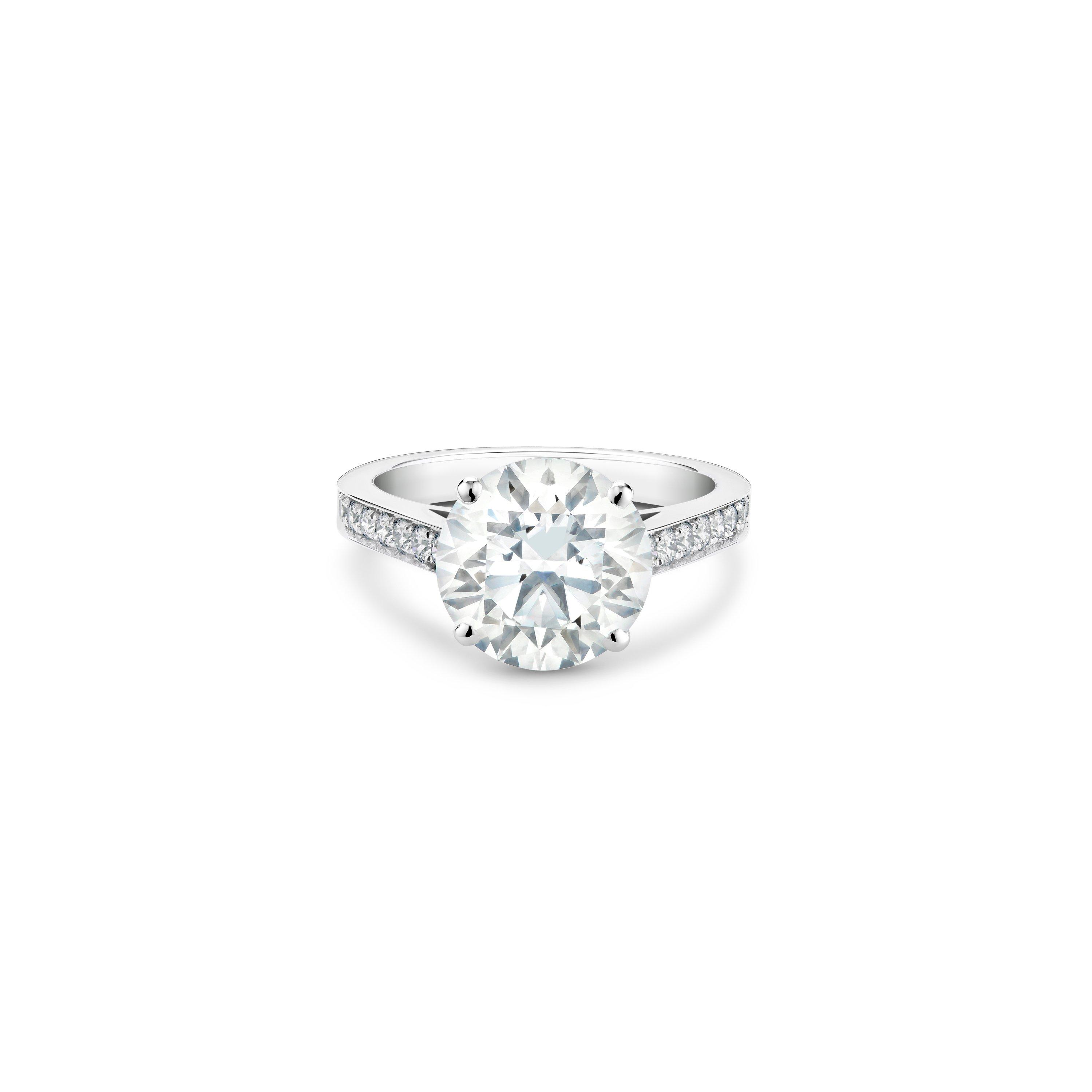 Superior Diamond Cutters Yellow Gold and Platinum 3-Stone Diamond Ring  48485 - Devon Fine Jewelry