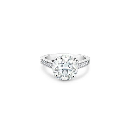 Round Solitaire Diamond Engagement Ring-5-5-0-7-F-VS1-platinum