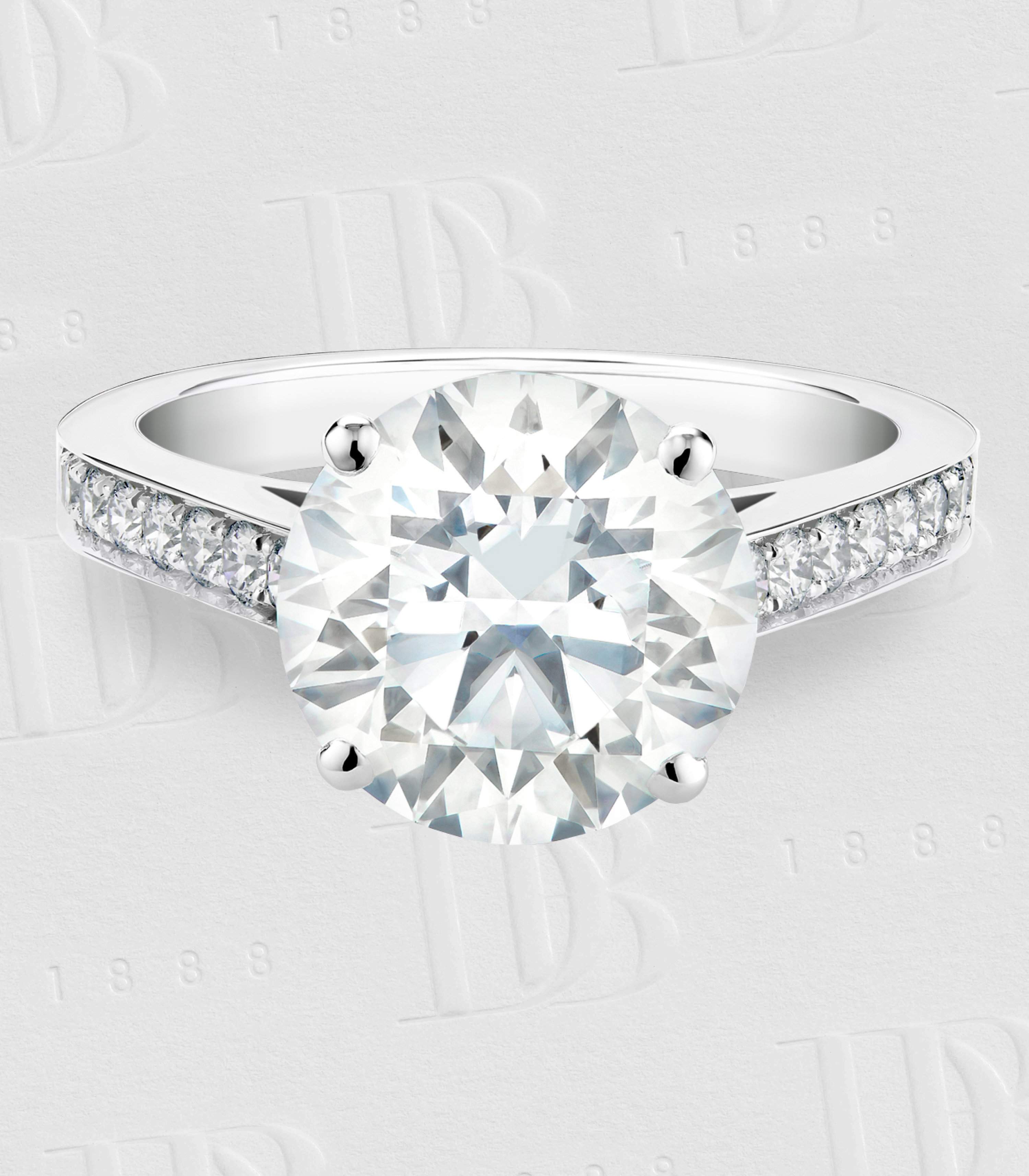 Old Bond Street round brilliant diamond ring, image 2