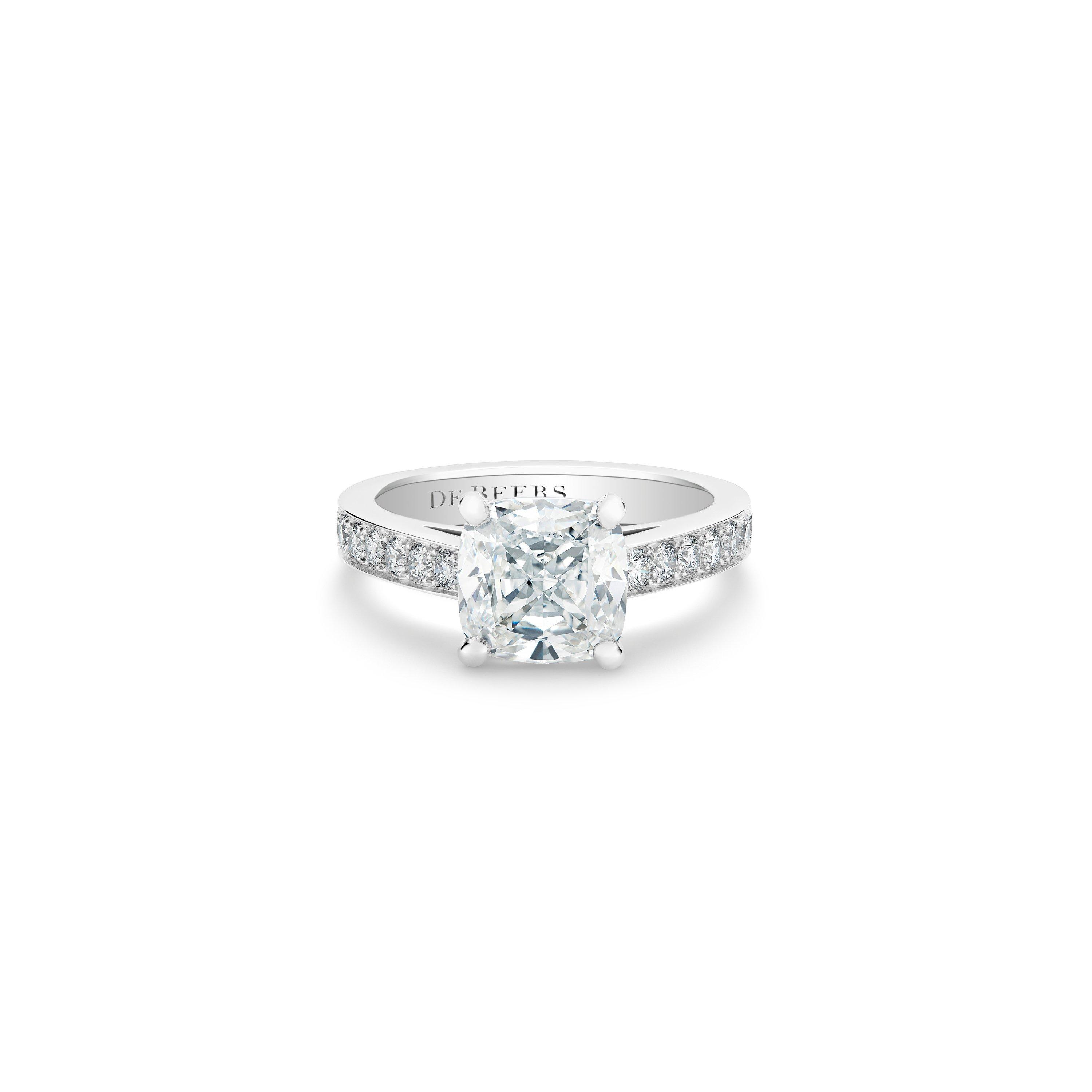 Old Bond Street cushion-cut diamond ring